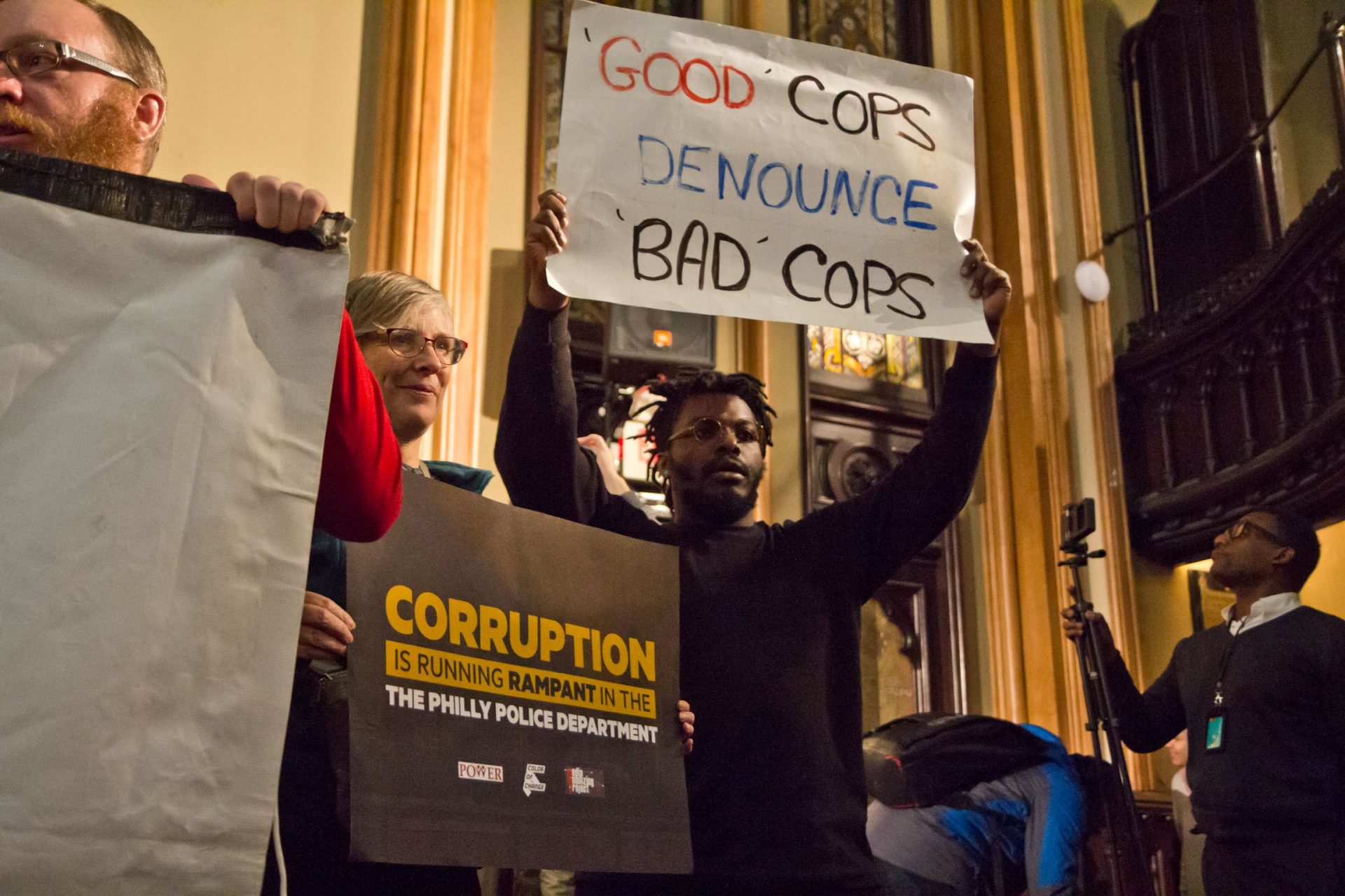 Social justice organizations gathered at the Arch Street Untied Methodist Church to demand reform of the Philadelphia Police Department.