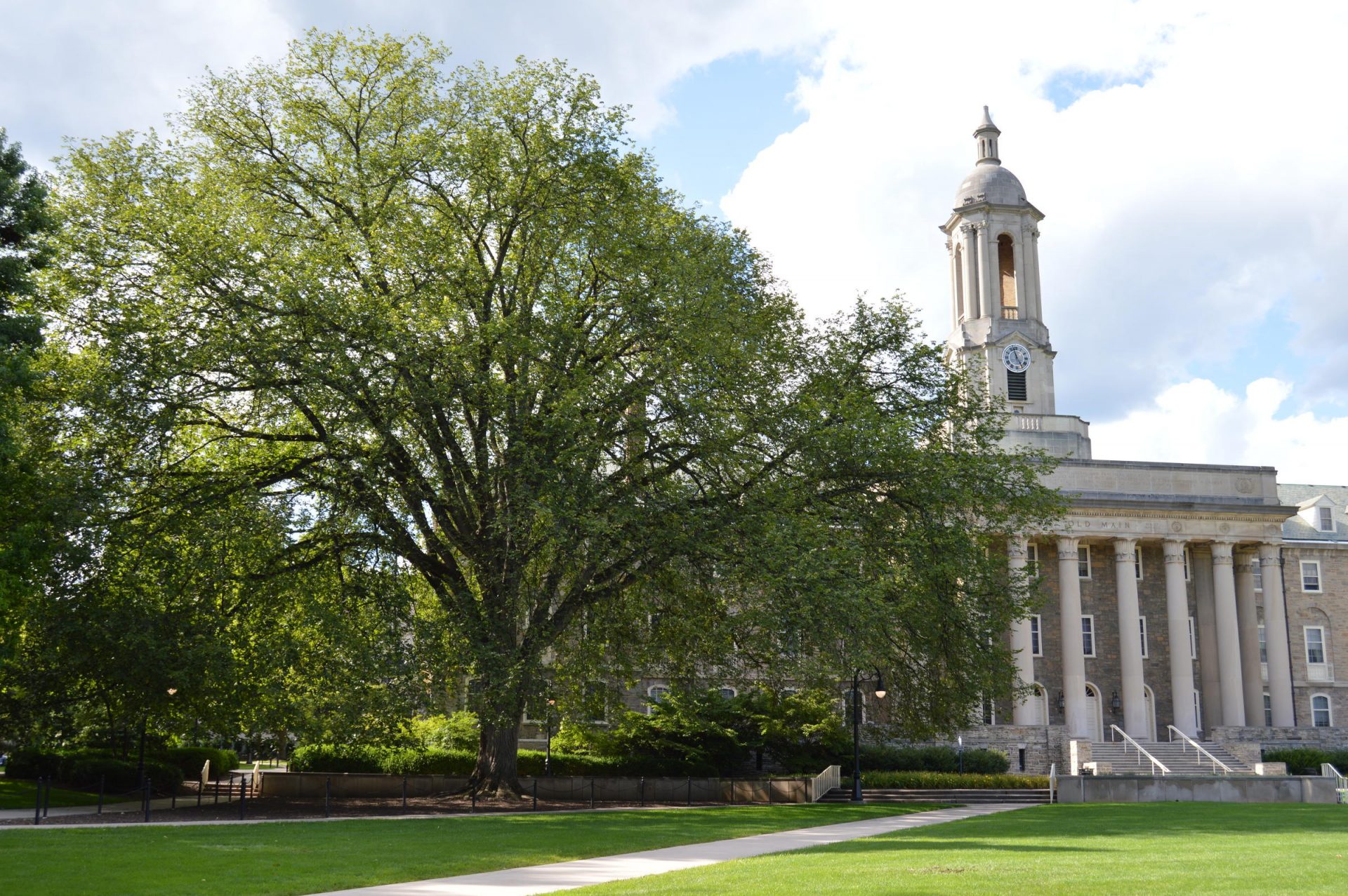 Old Main, the administration building at Penn State, is seen in this file photo.