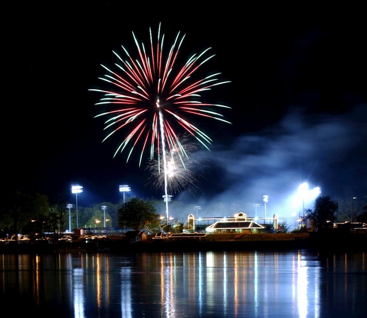 FILE PHOTO: Fireworks over City Island in Harrisburg.