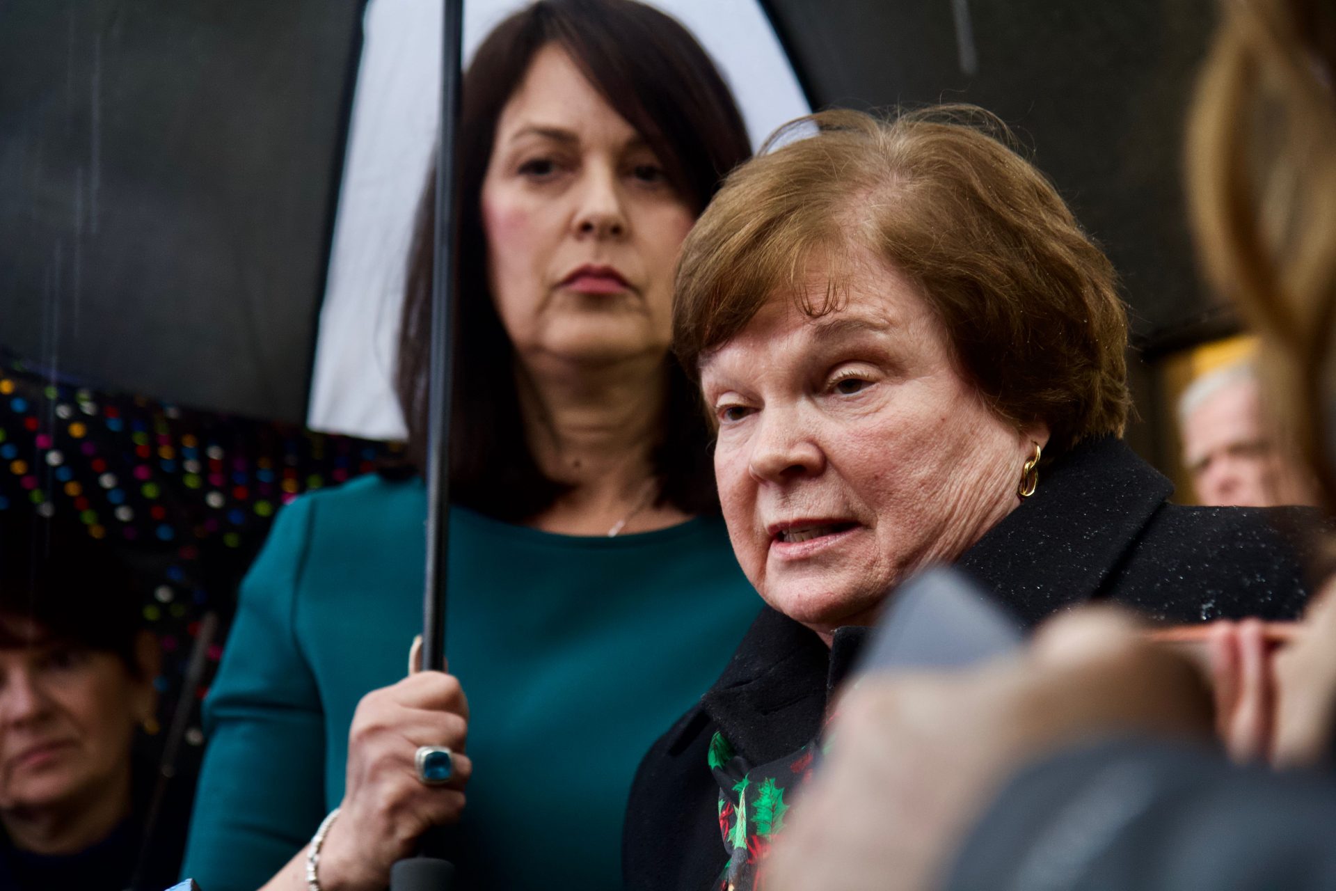 Delaware Count District Attorney Katayoun Copeland (left) and Evelyn Brannan Tarpy (right), said the family of Thomas Brannan was not notified of David Sheppard’s commutation.