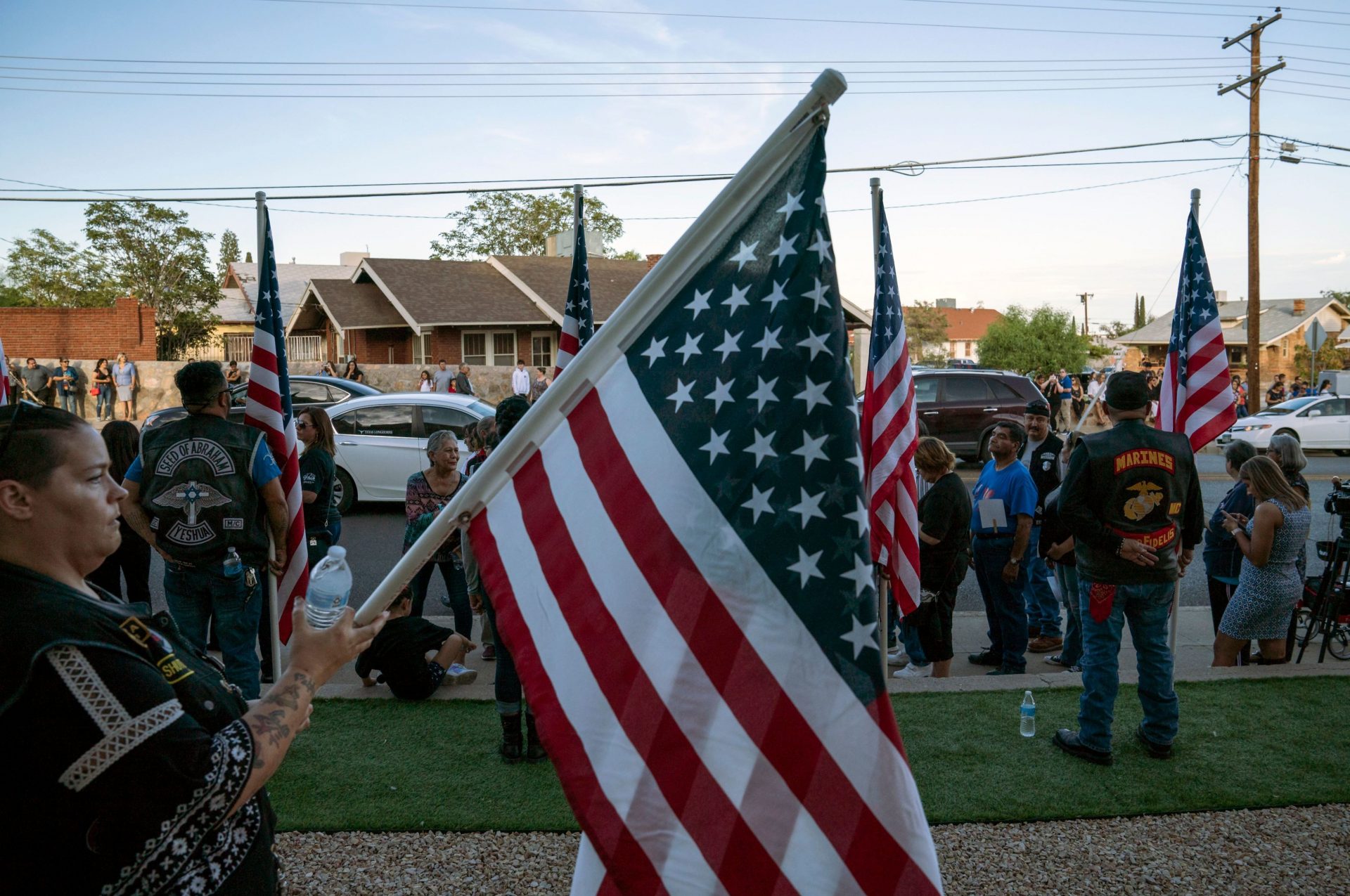 People attend the visitation service for Margie Reckard at La Paz Faith Center in El Paso, Texas, in August 2019. She was killed in white supremacist attack that targeted Latinos at a Walmart.