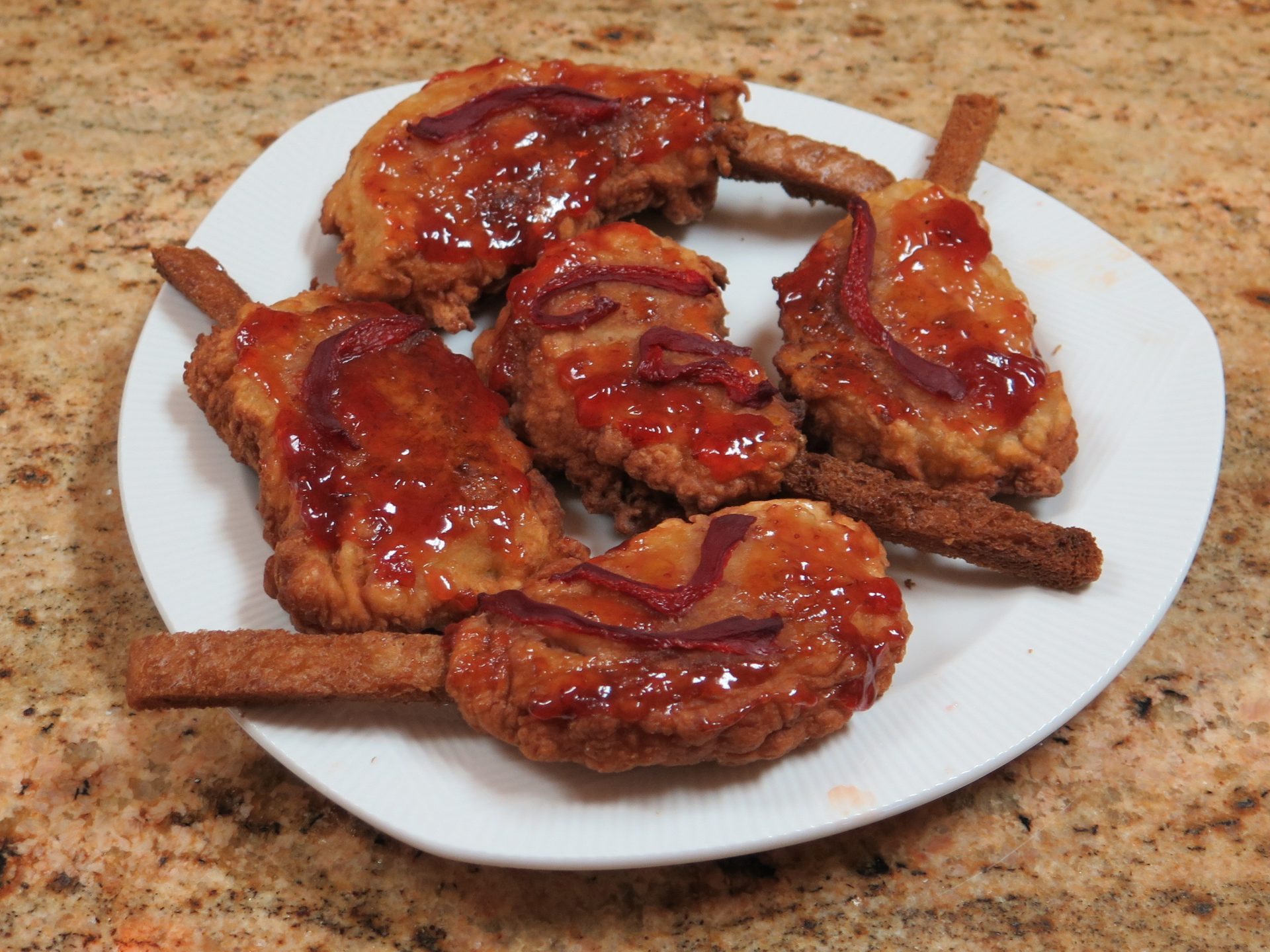 Among the family recipes handed down to Milgrom is chuletas, the Spanish word for pork chops. Made from bread and milk, the dish is basically French toast that's been fried in the shape of a pork chop and dressed up with tomato jam and pimentos. Crypto-Jews would have eaten it so that their Catholic neighbors and employees would not suspect they still kept their faith in secret.