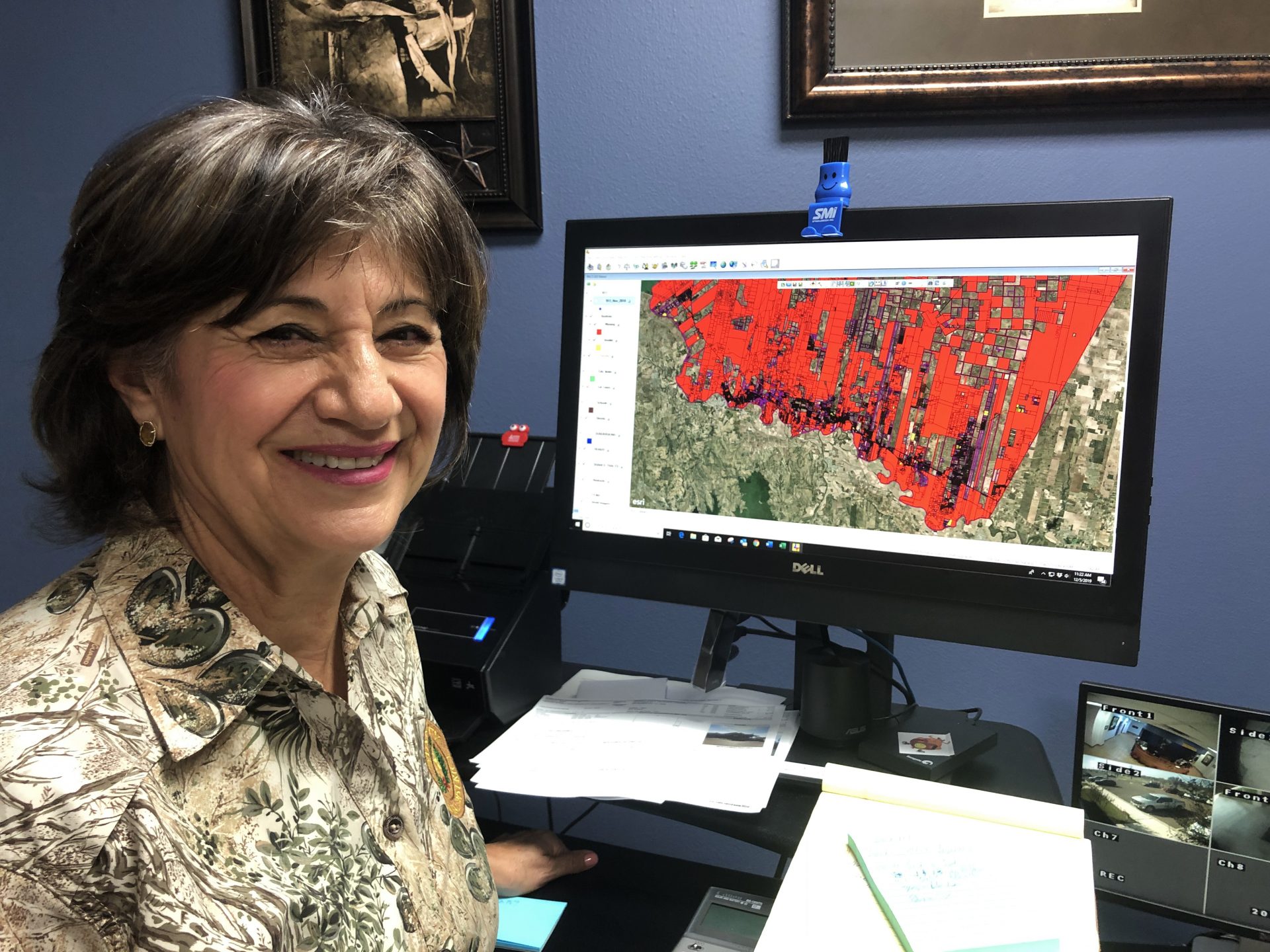 The computer screen of Starr County Chief Appraiser Rosalva Guerra is awash with red. These are properties where the county is unsure of the owner.