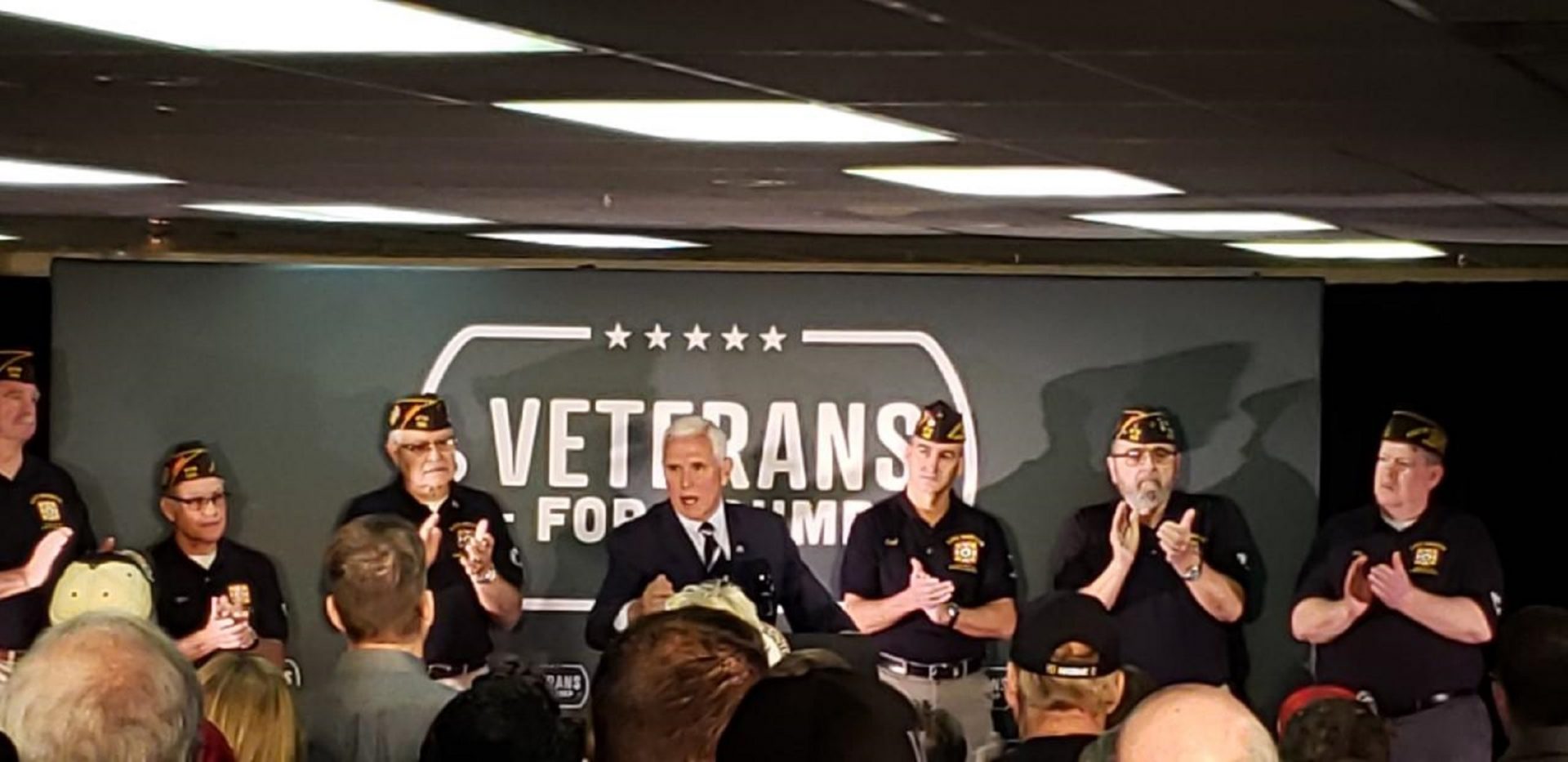 Vice President Mike Pence speaking to supporters at a Beaver County, Pa. VFW hall on Tuesday, Dec. 10, 2019.