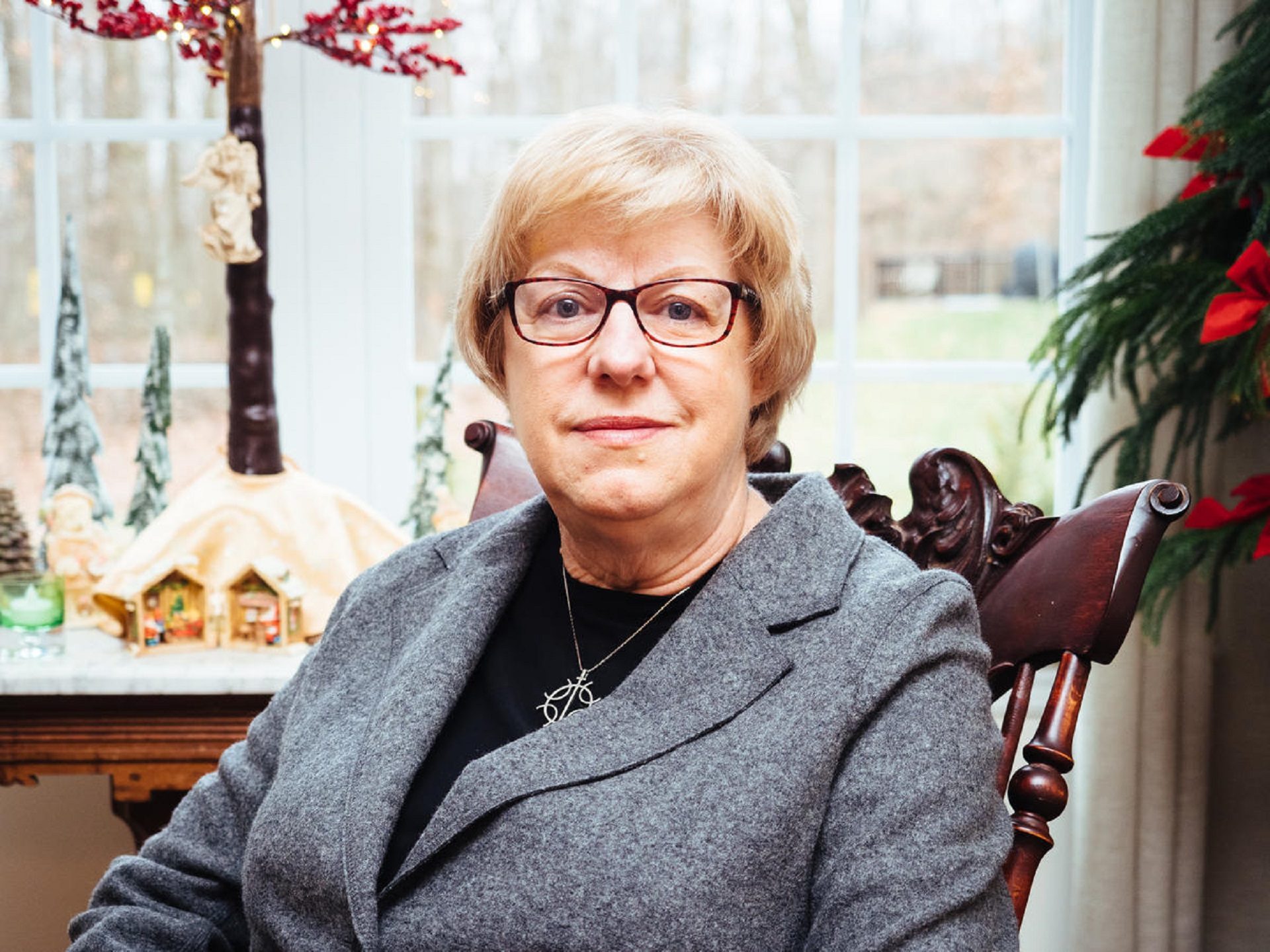 Linda Bishop poses for a portrait on December 13, 2019 in Mars, Pennsylvania.