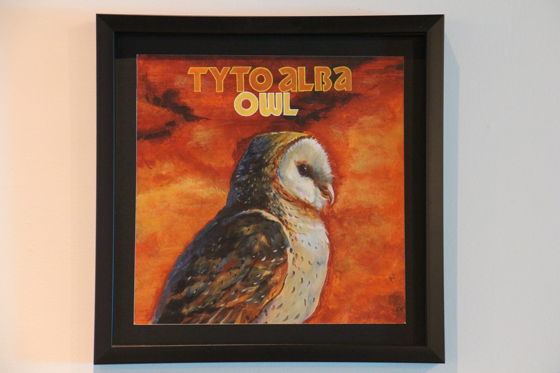 Heather Diacont Rinehart, alludes to the Bowie album 'Low' with her portrait of a barn owl, 'Tyto Alba.'