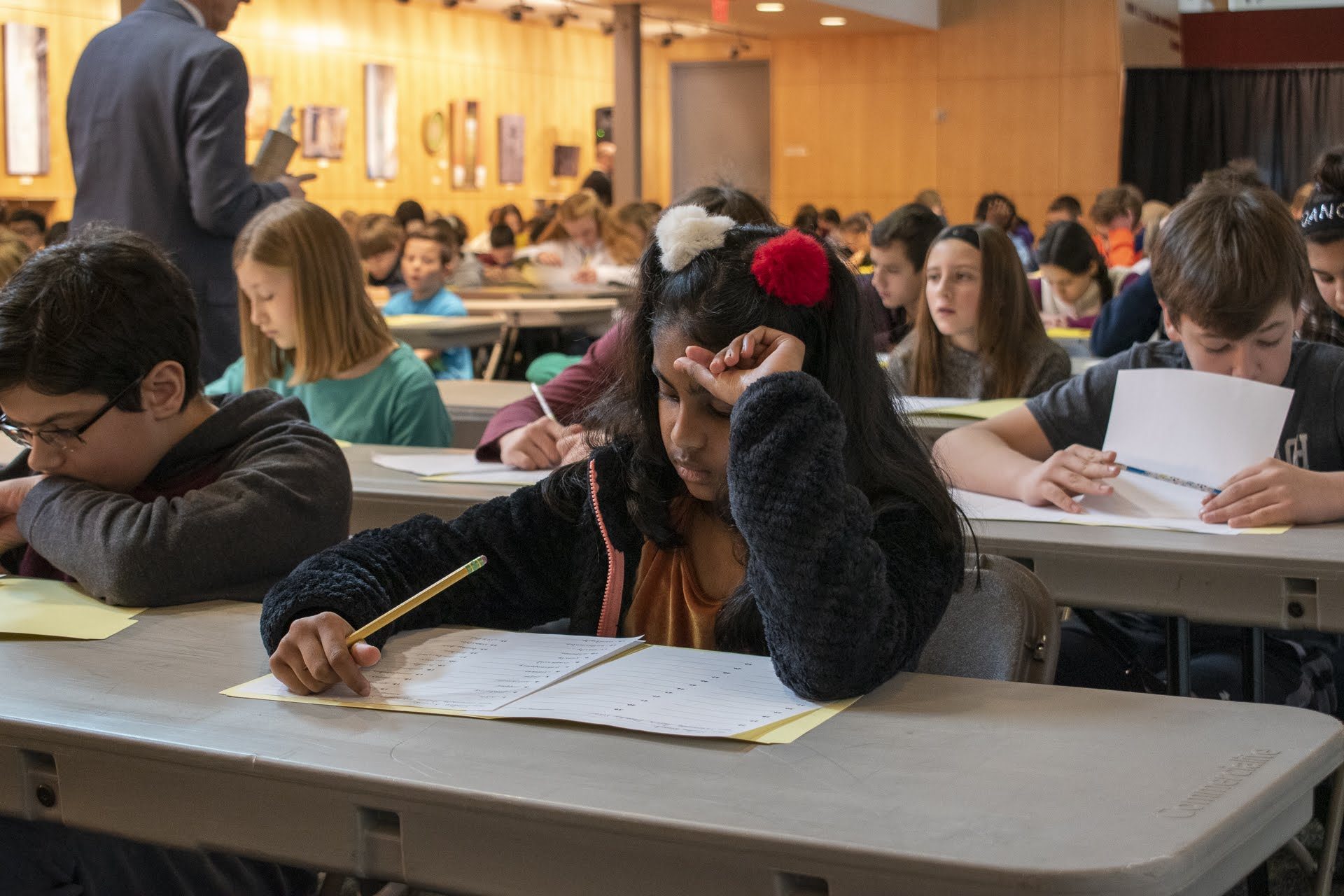 The written portion of WITF’s Central PA Spelling Bee was held at WITF on January 19, 2020, and consisted of 50 spelling words and 50 vocabulary words.