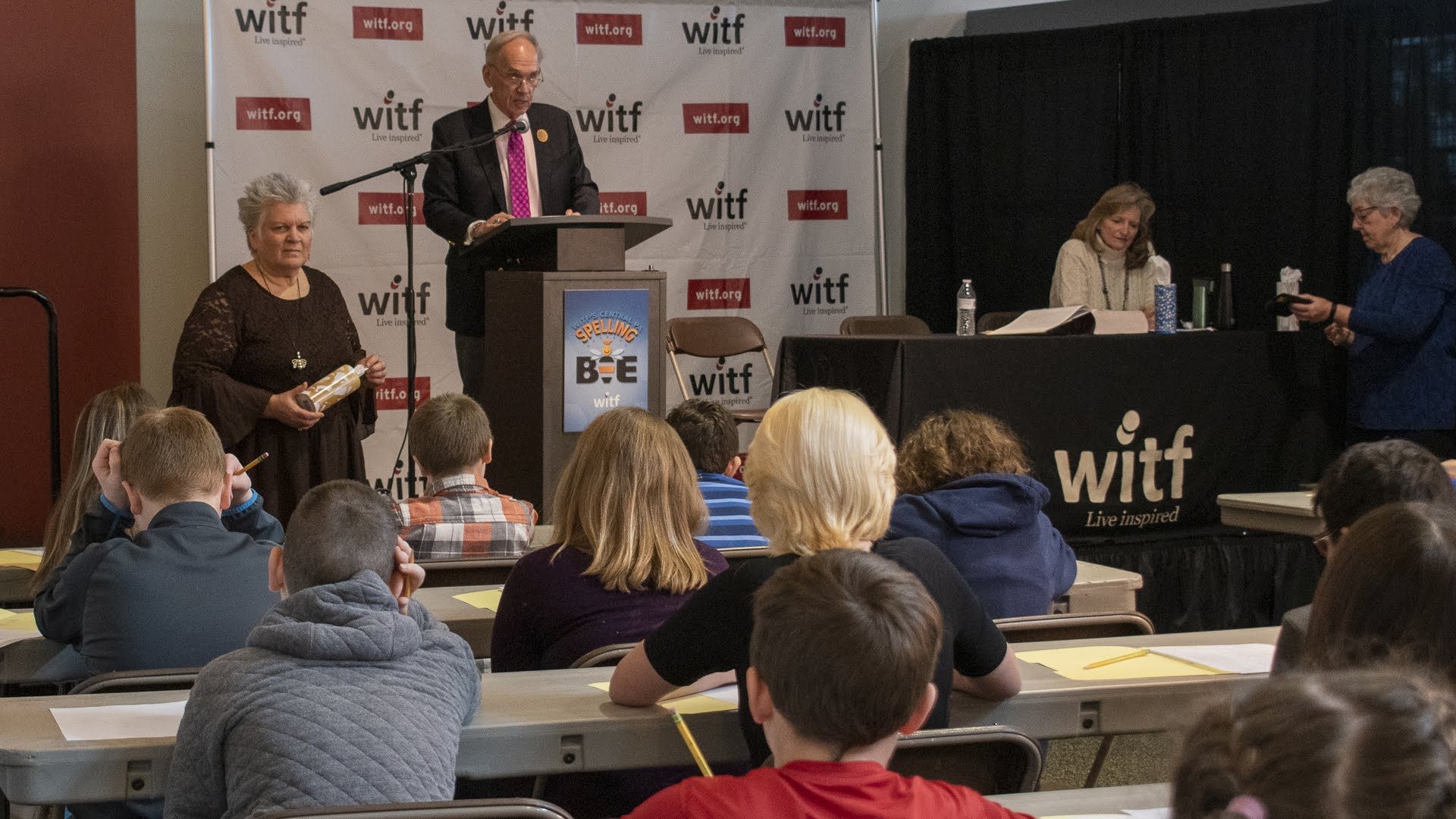 The written portion of WITF’s Central PA Spelling Bee was held at WITF on January 19, 2020, and consisted of 50 spelling words and 50 vocabulary words.