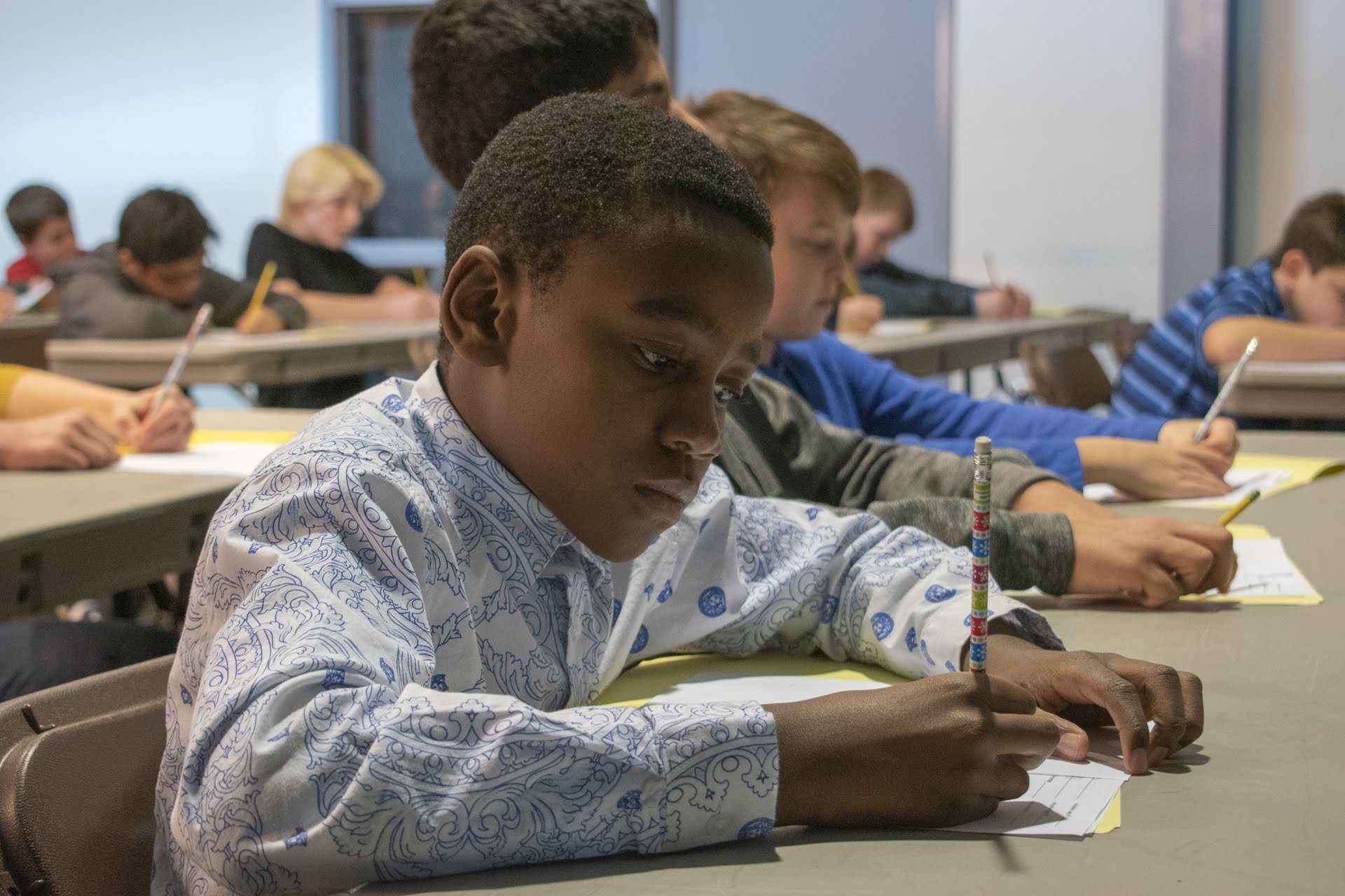 The written portion of WITF’s Central PA Spelling Bee was held at WITF on January 19, 2020, and consisted of 50 spelling words and 50 vocabulary words.