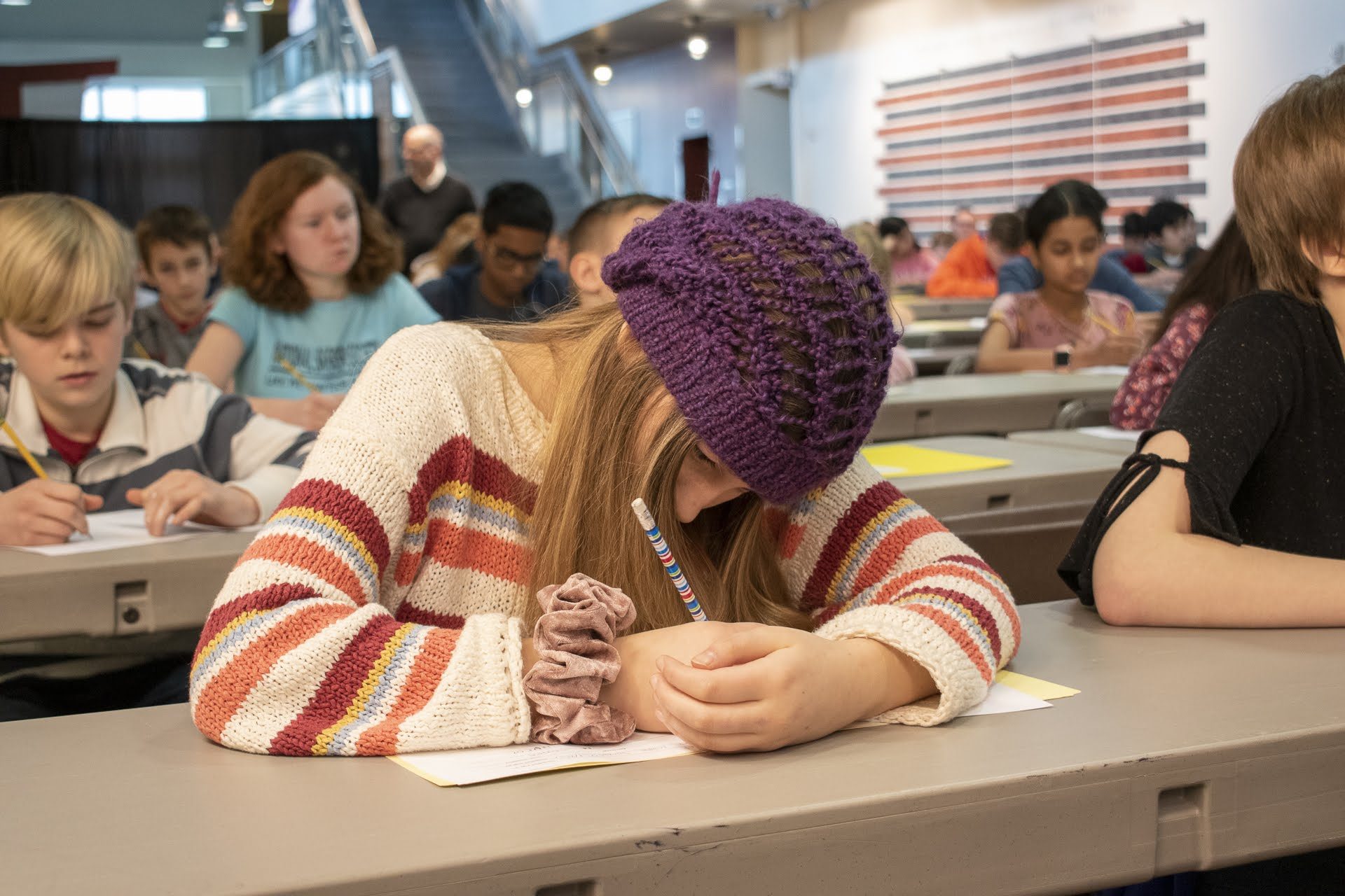 The written portion of WITF’s Central PA Spelling Bee was held at WITF on January 19, 2020, and consisted of 50 spelling words and 50 vocabulary words.