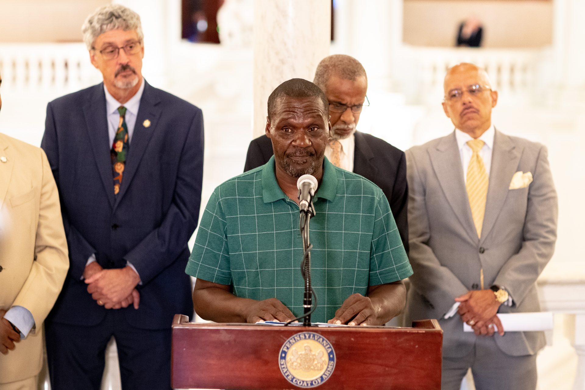 Pennsylvania Senate Democratic Caucus John Boyd of Philadelphia shared his story about how receiving $205 a month helped turn his life around after 25 years of being homeless.