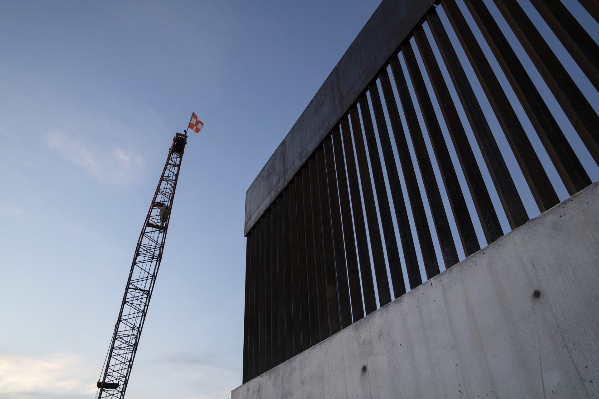 A new section of the border wall is seen in November 2019 south of Donna, Texas. Trump's 576-mile border wall is expected to cost nearly $20 million per mile, which is more expensive than any other wall under construction in the world.