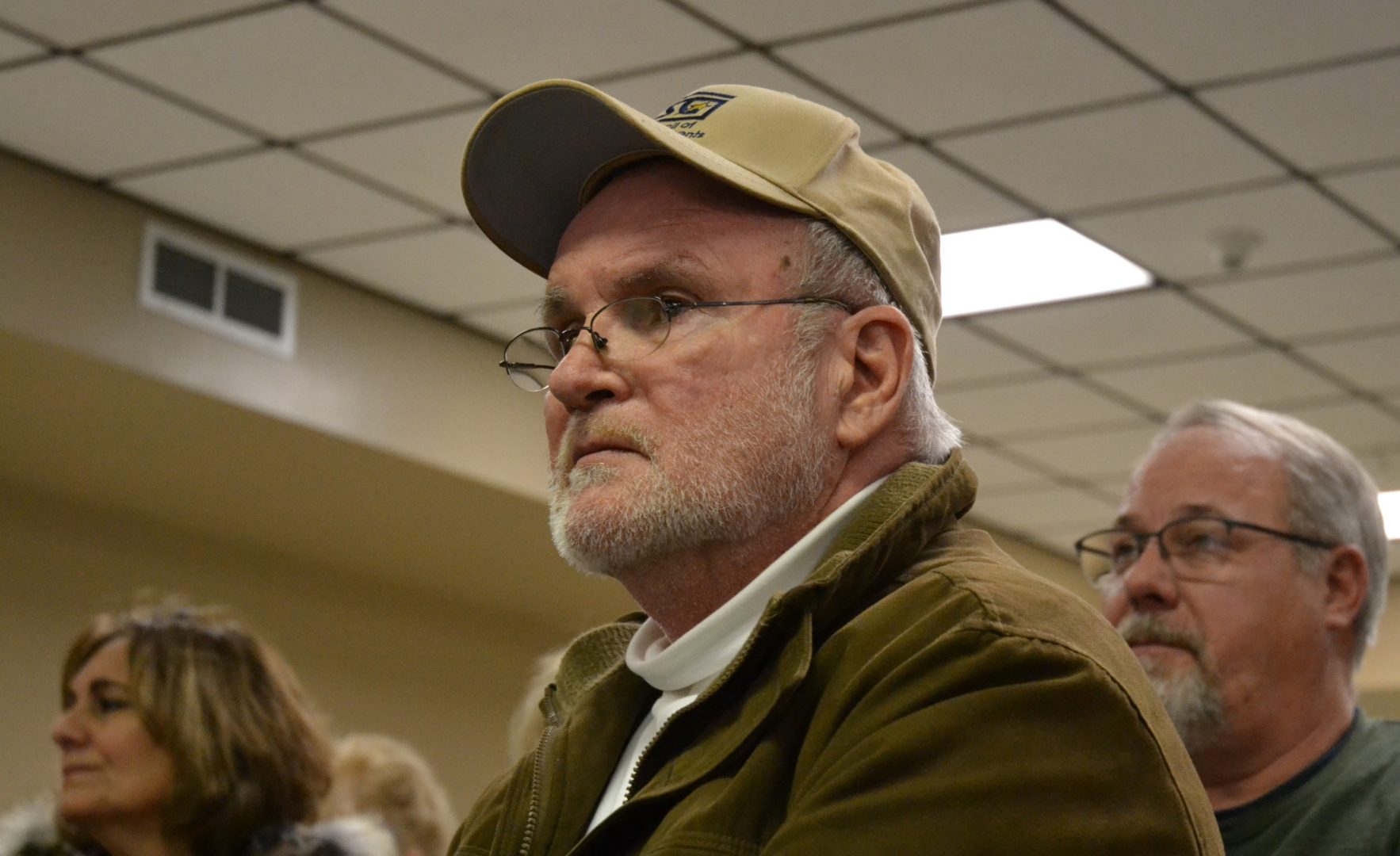 Mike Edmiston is one of the numerous Swatara Township residents who spoke voiced opposition to a plan to build four warehouses near his neighborhood. 