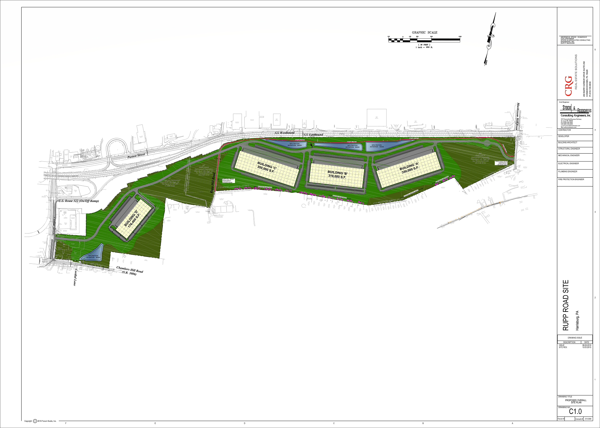 The Swatara Township warehouse plan would involve razing the greenspace south of Route 322.