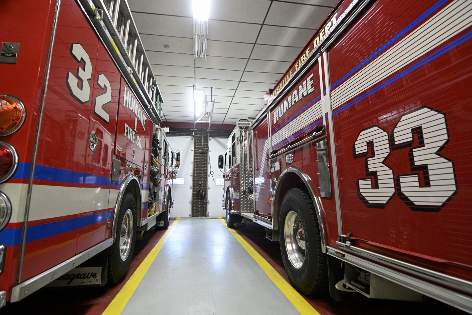 Engines 32 and 33 of the Humane Fire Co., in Pottsville, PA, on December 15, 2019.