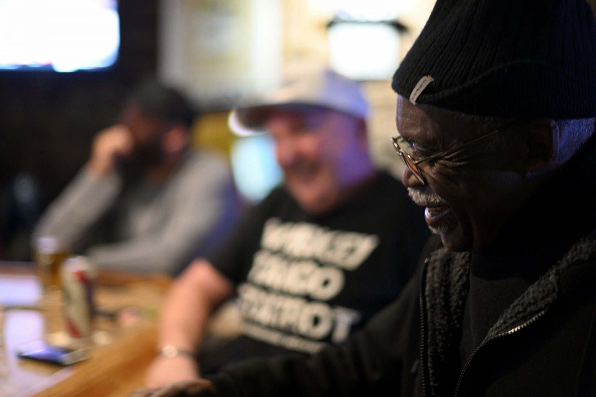 Ronald Stanley Webb, Andy and Stosh's dad, sits at the bar at Deer Lake & West Brunswick Fire Company No. 1, the first place he and his wife felt accepted as a couple in Schuylkill after marrying in the 1960s.