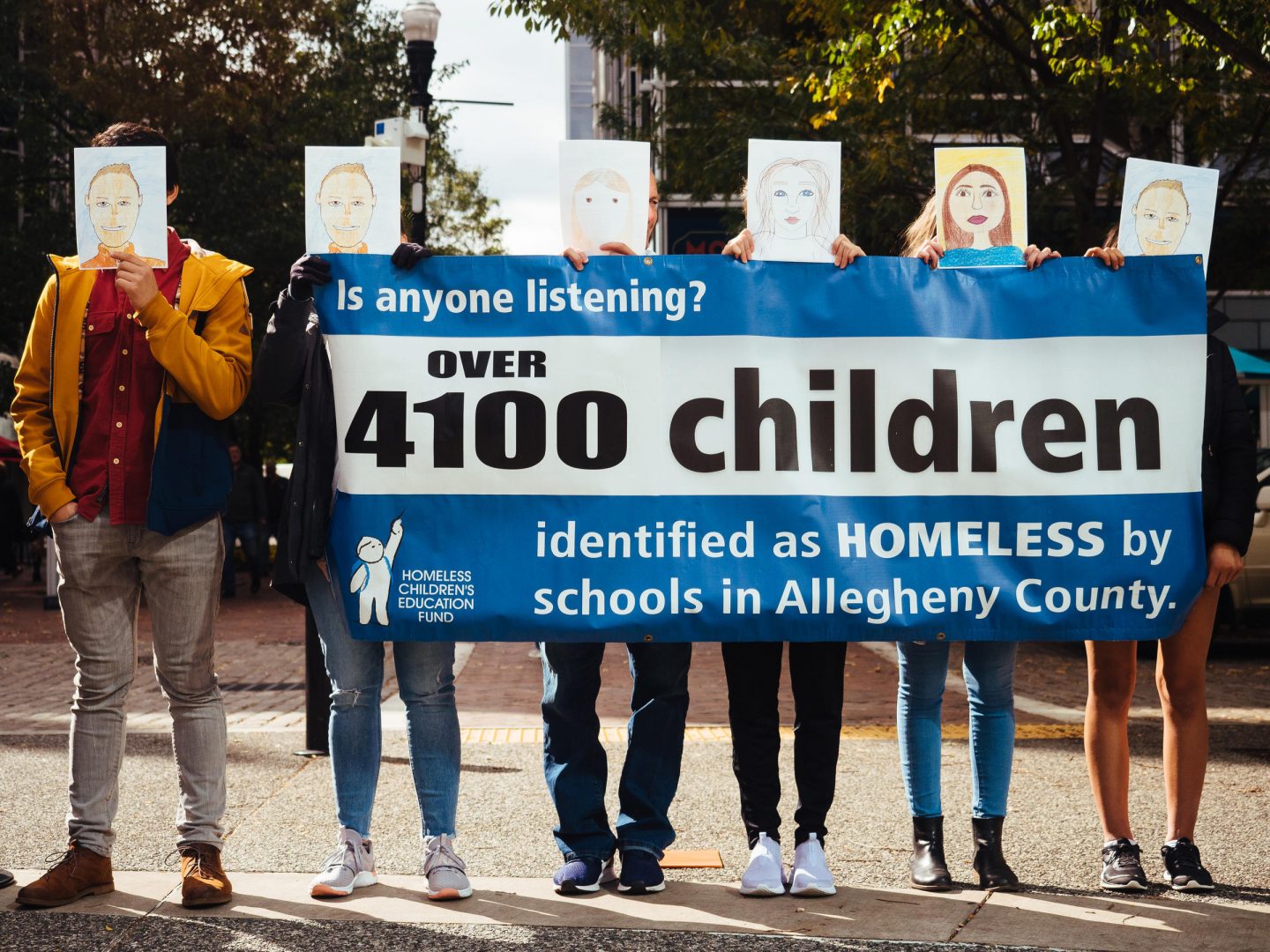 Stand up for Homeless Children in Market Square on October 18, 2019 in Pittsburgh, Pennsylvania. 