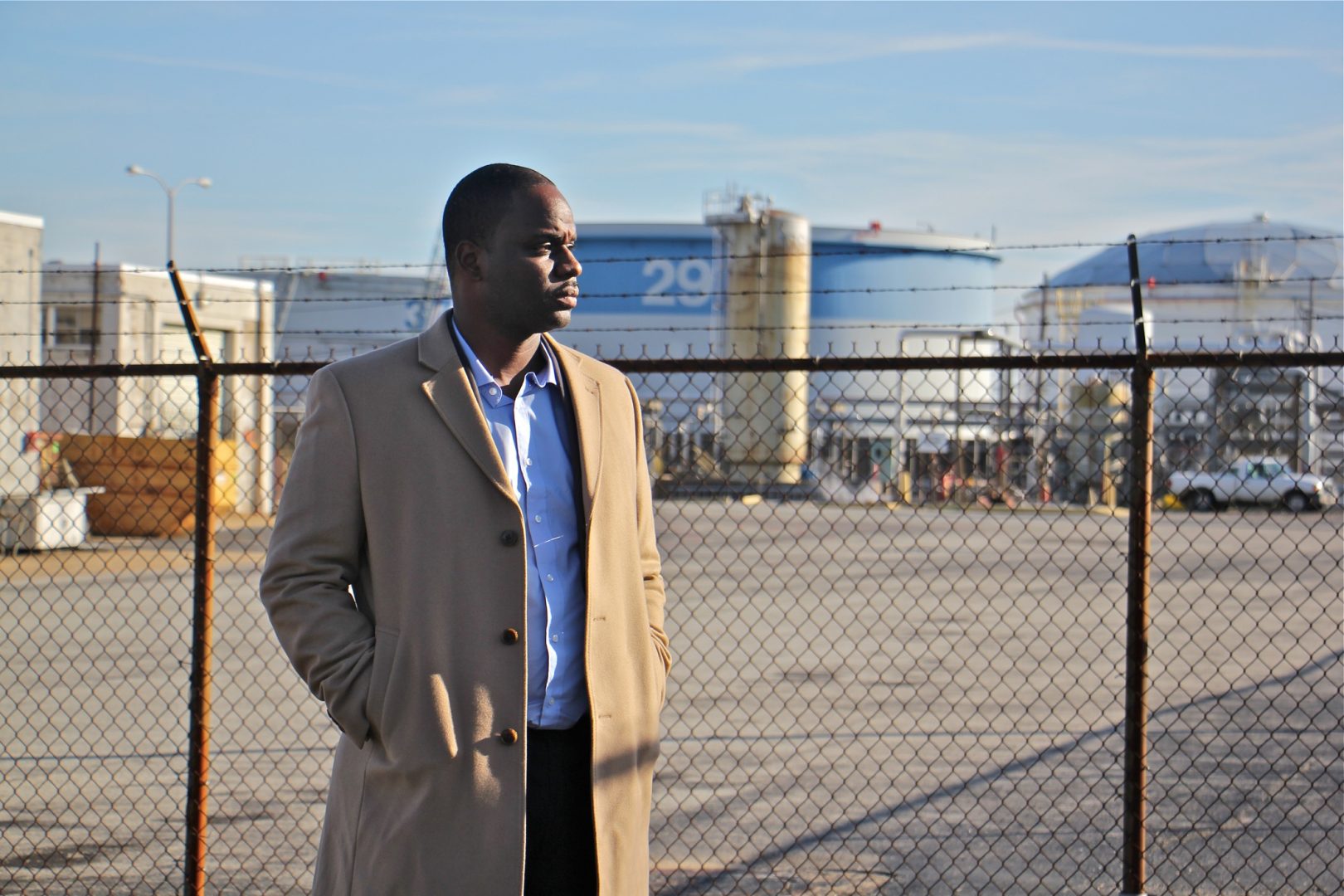 Bilal Motley worked at the Philadelphia Energy Solutions refinery for 13 years before an explosion and fire closed the plant. 