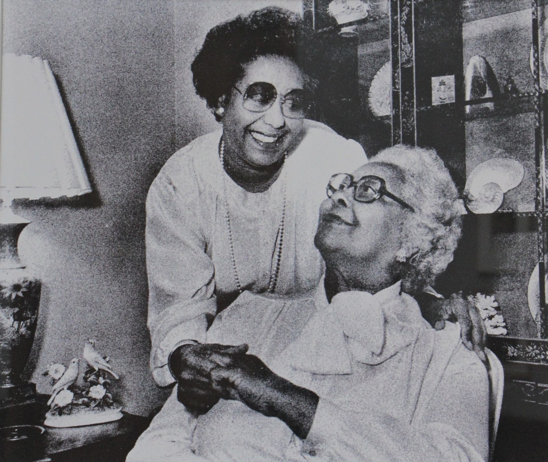 Dr. Constance E. Clayton is photographed with her mother, Williabell Clayton, in whose honor 78 artworks were donated to Pennsylvania Academy of Fine Arts.
