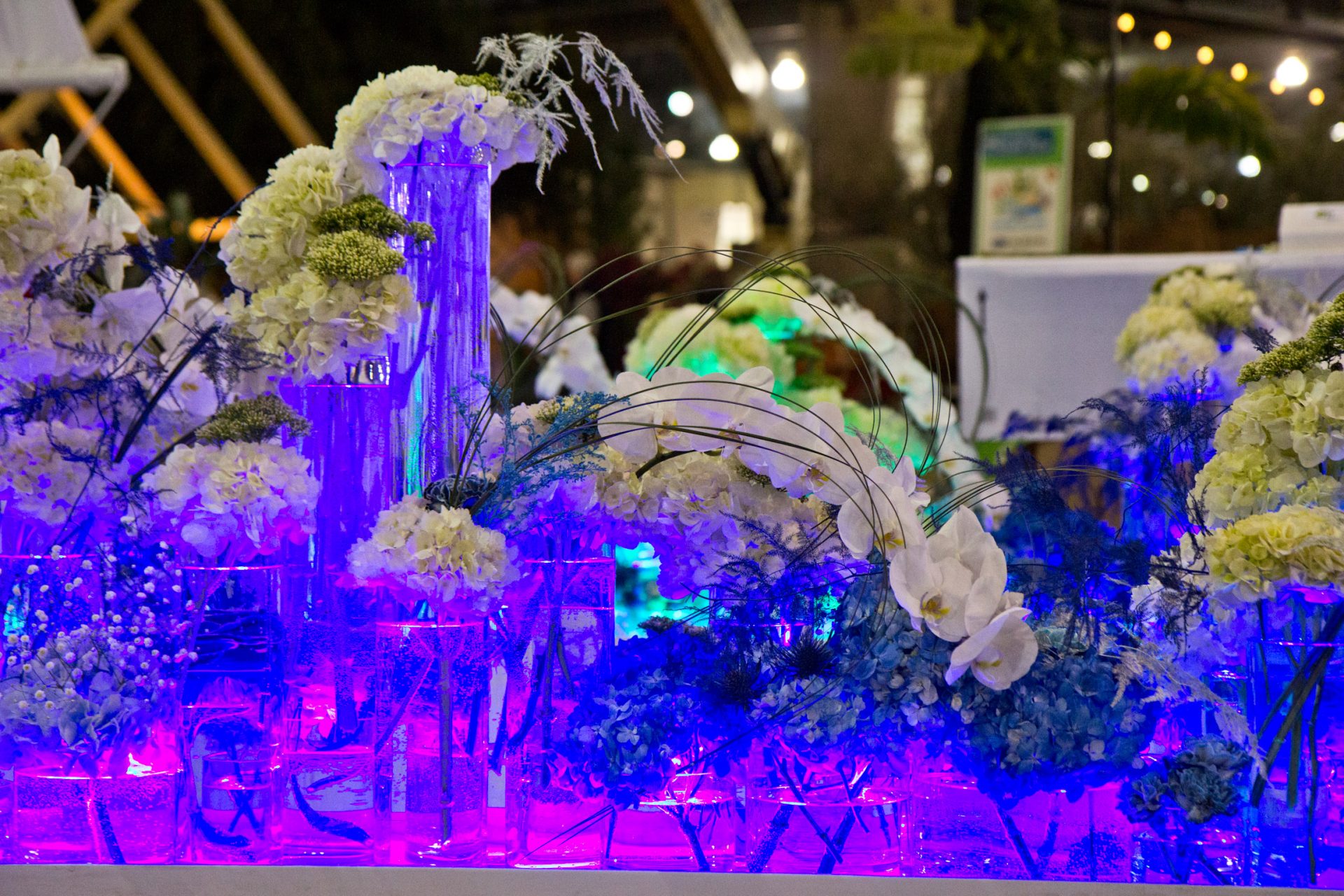 “On the Sea” a design by Haddonfield’s Arrange, Floral and Event Design, being built Thursday at the 2020 Flower Show.