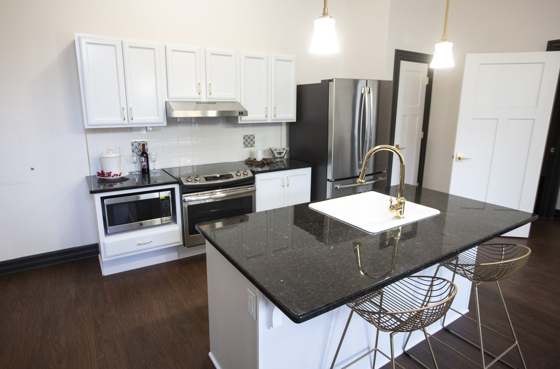 Kitchen in The Fox on Washington Apartments in Harrisburg. Dec. 20, 2019.