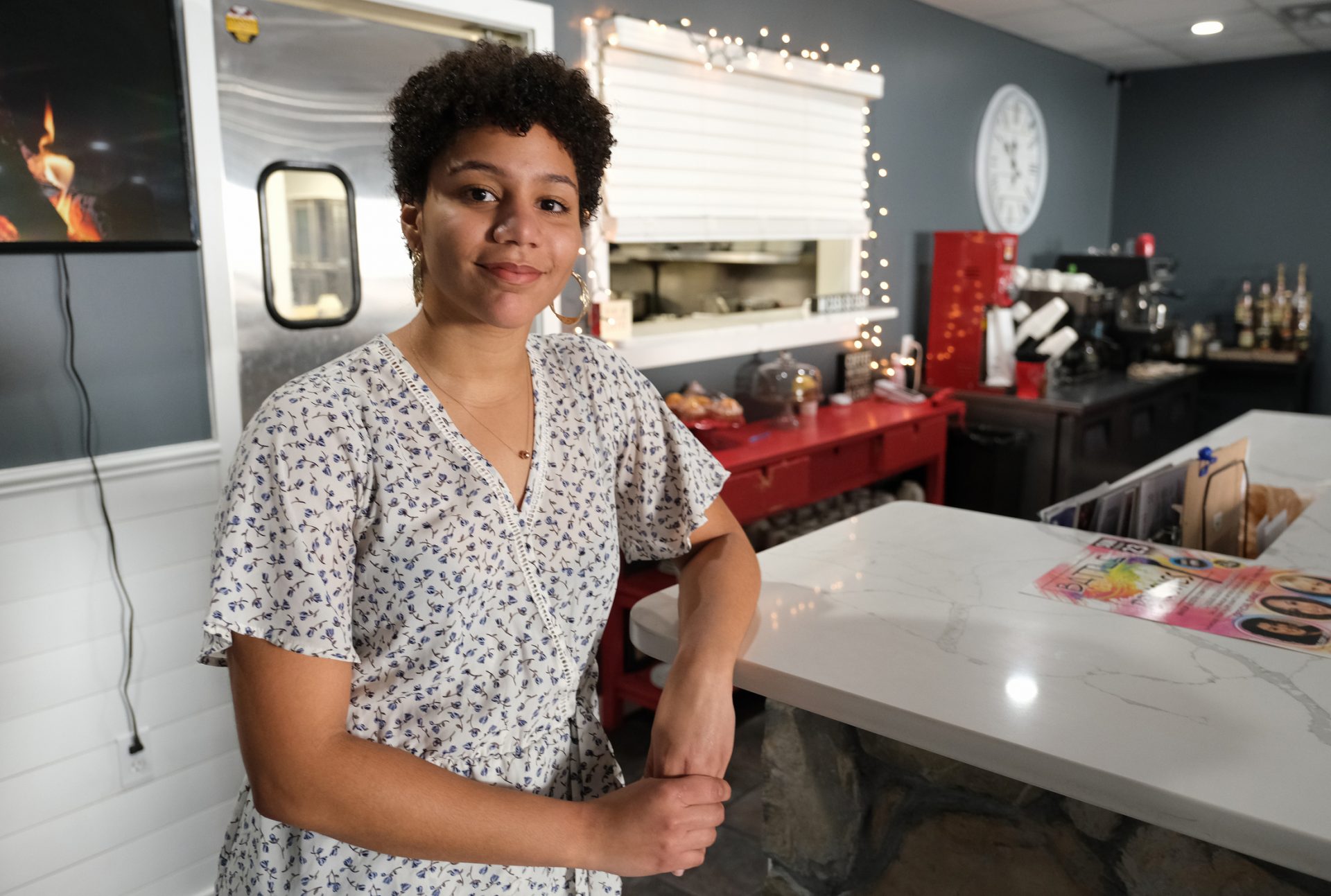 Employee and student Genesis Munoz, of Reading, stands at the counter Jan. 15, 2020, at Mi Casa Su Casa in Reading, Pennsylvania.