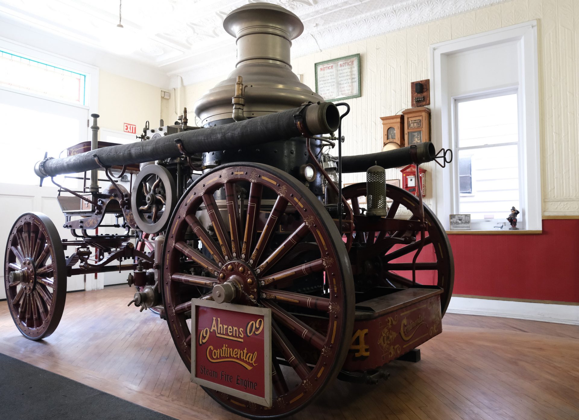 A 1909 Ahrens Continental steam fire engine is displayed Jan. 16, 2020, at the Schuylkill Historical Fire Society in Shenandoah, Pennsylvania.