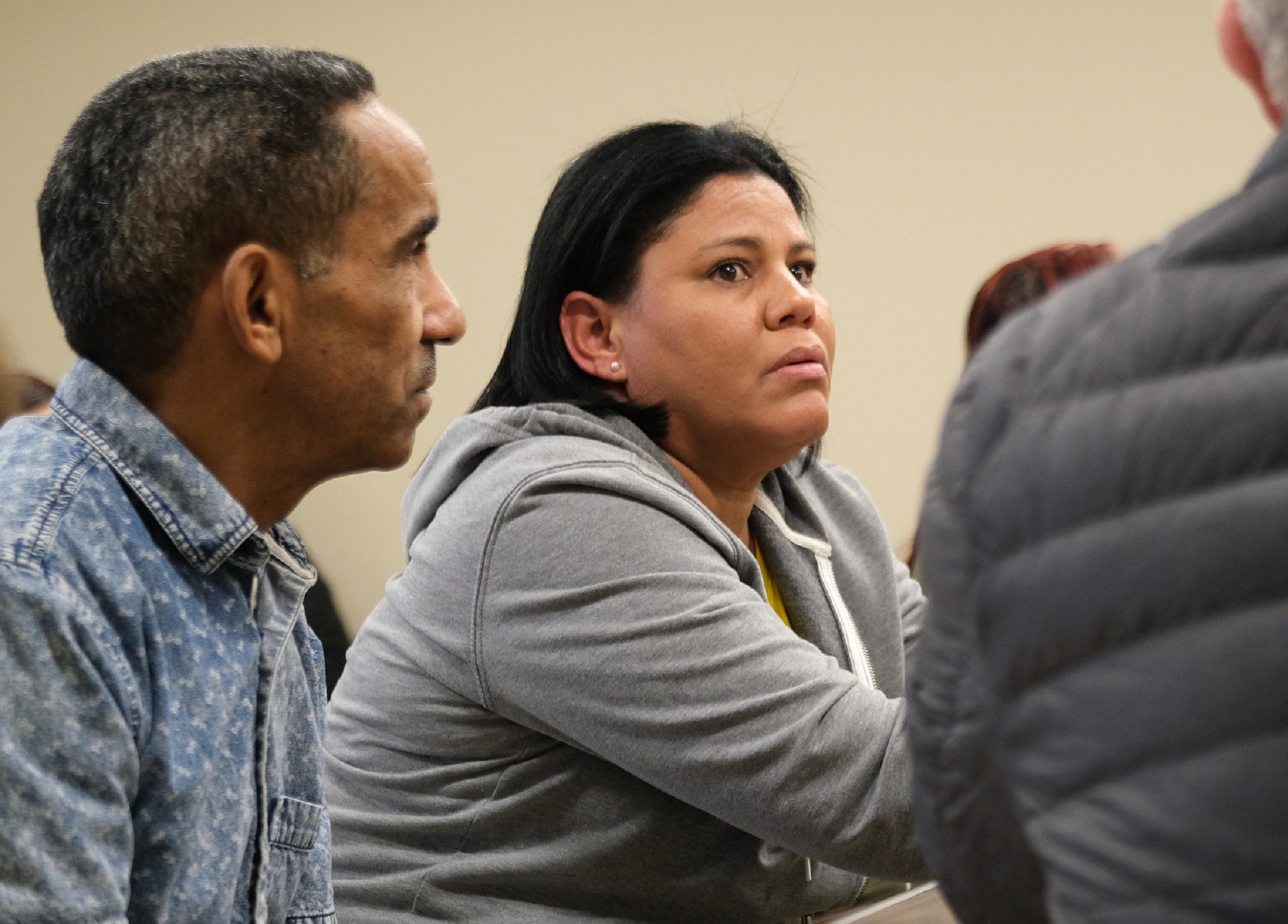 Reading resident Sonia Arias appears in eviction court at Magisterial District Court in Reading on Nov. 25, 2019.