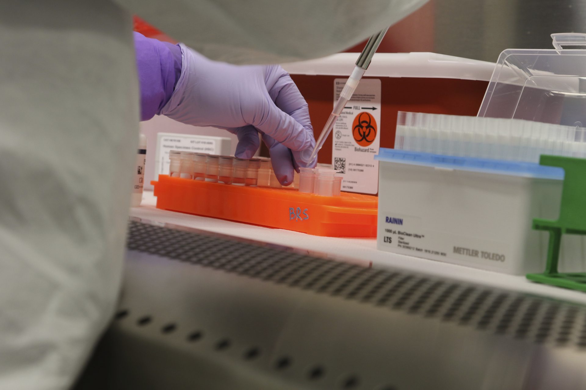 Hawaii state Department of Health microbiologist Mark Nagata demonstrates the process for testing a sample for coronavirus at the department's laboratory in Pearl City, Hawaii on Tuesday, March 3, 2020. Pennsylvania also has a state laboratory set up to test samples for coronavirus.