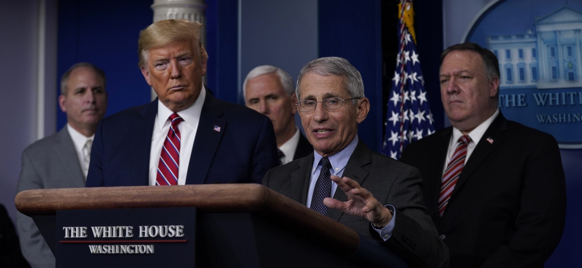 Director of the National Institute of Allergy and Infectious Diseases Dr. Anthony Fauci speaks during a coronavirus task force briefing at the White House, Friday, March 20, 2020, in Washington. 
