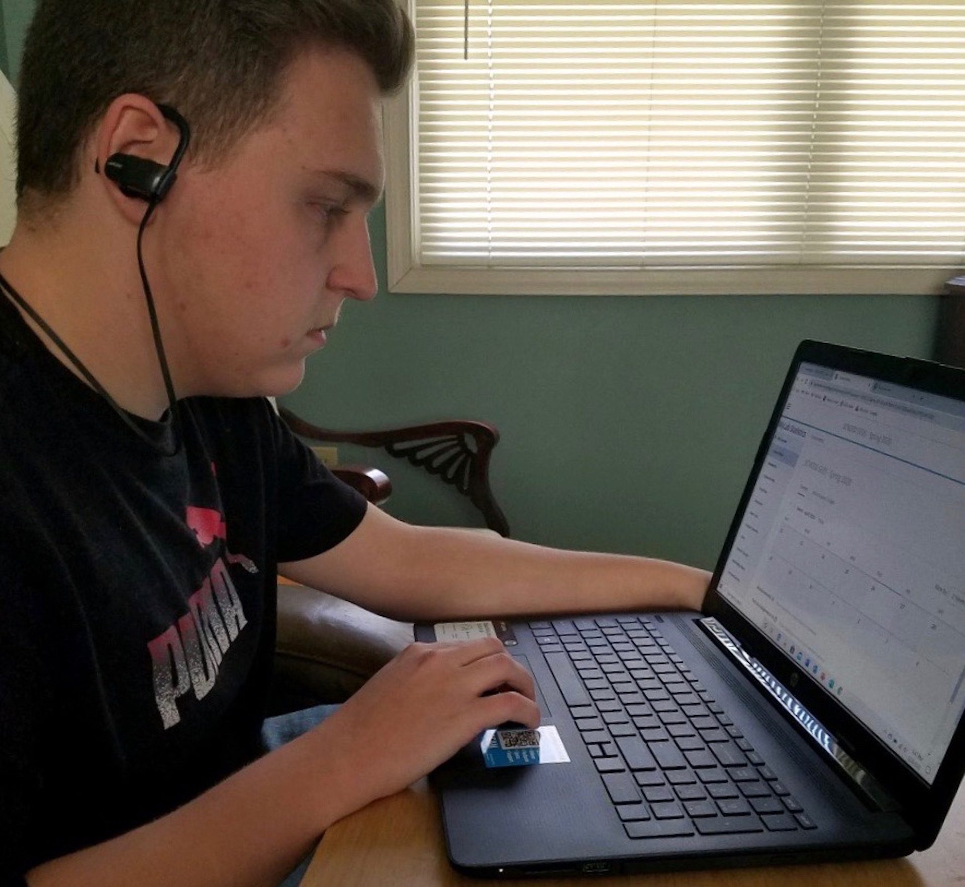 Shippensburg University sophomore Dylan Smith of Silver Spring Township says the transition to fully online-classes this week has gone semi-smooth in the wake of the COVID-19 outbreak but prefers face-to-face instruction.