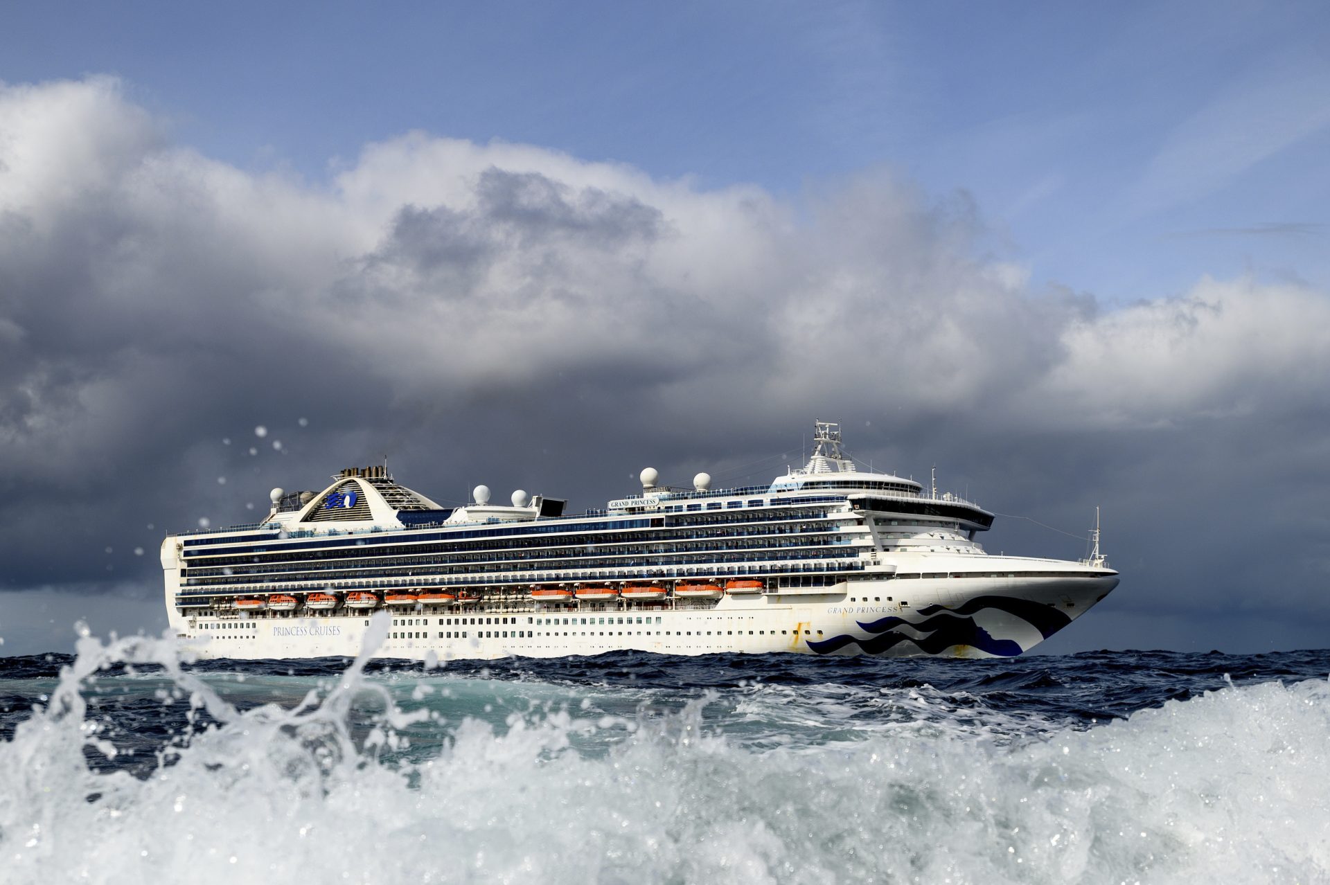 Carrying multiple people who have tested positive for COVID-19, the Grand Princess maintains a holding pattern about 30 miles off the coast of San Francisco, Sunday, March 8, 2020. The cruise ship is scheduled to dock at the Port of Oakland on Monday.