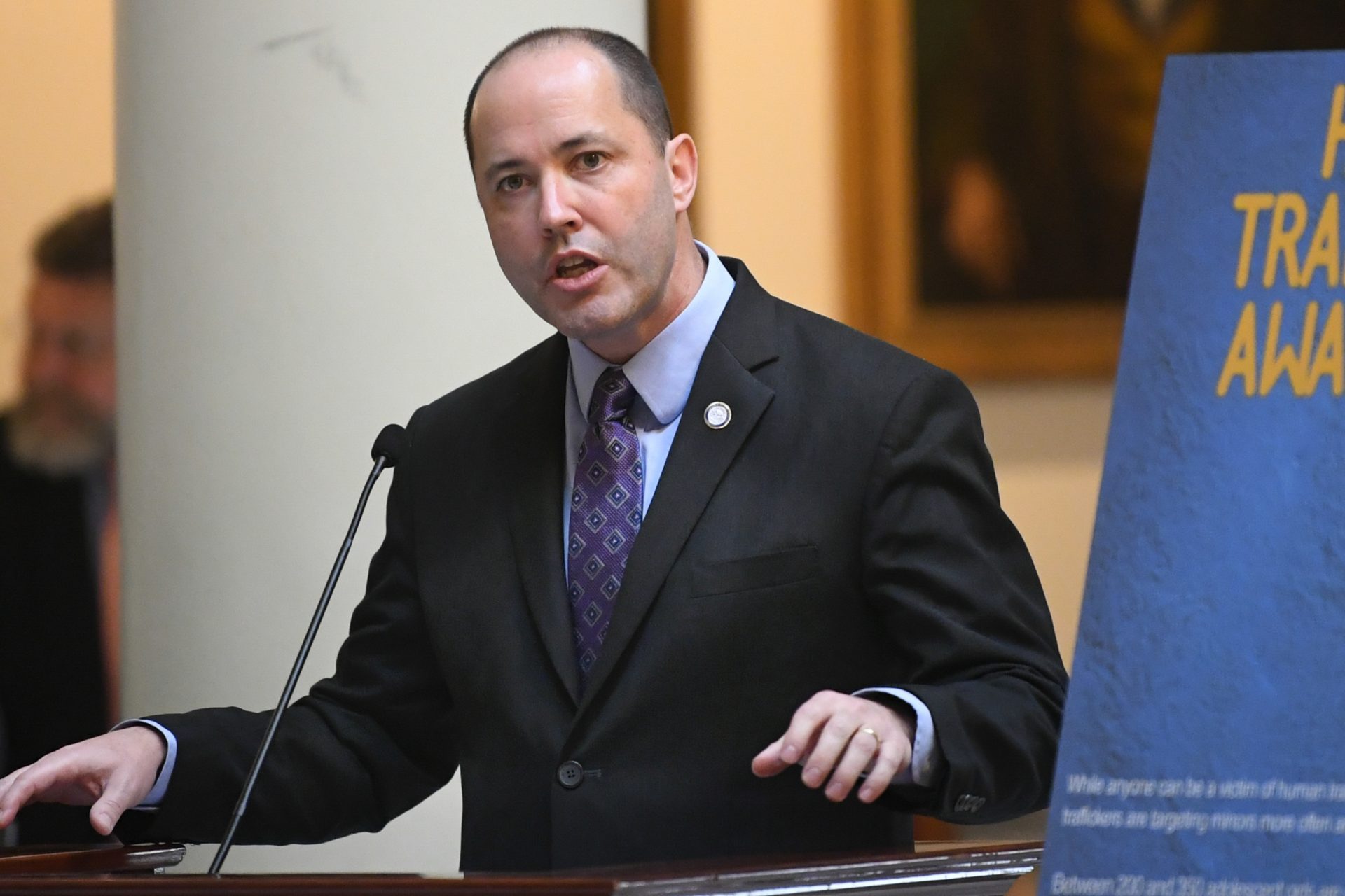FILE - In this Jan. 13, 2020, file photo, Georgia Attorney General Chris Carr speaksduring the opening day of the year for the general session of the state legislature in Atlanta. Vaping giant Juul Labs has donated thousands of dollars to court state attorneys general. But the lobbying strategy may be backfiring.