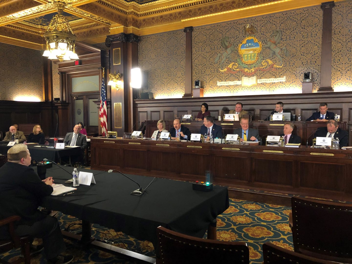 Jen Swails, Pennsylvania budget secretary, testifies before the House Appropriations Committee on March 5, 2020, at the state Capitol in Harrisburg.
