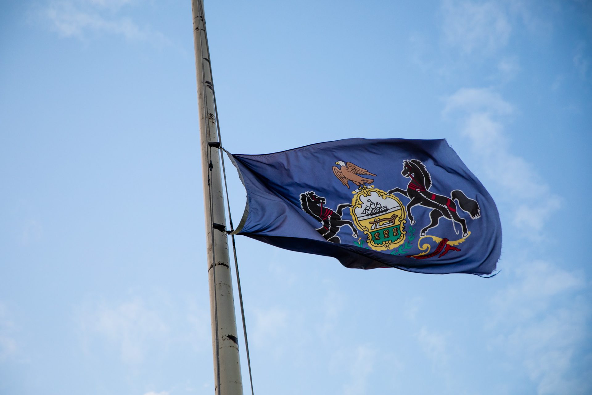 Pa. state flag at half staff