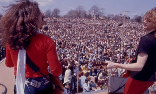 American Dream performs at the Earth Day Rally at Belmont Plateau in Fairmount Park on April 22,1970.