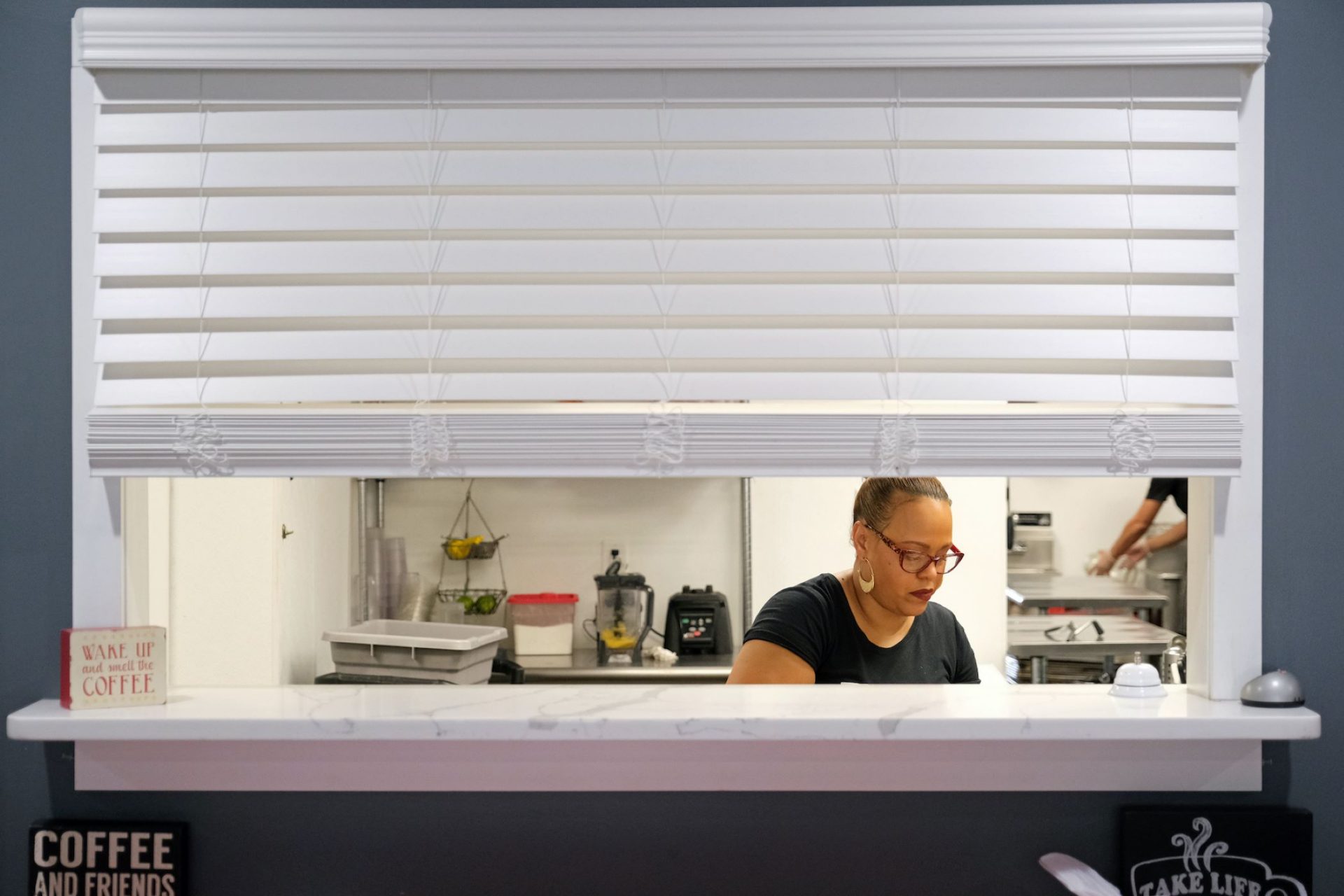 Johanny Cepeda-Freytiz works in the kitchen on April 3, 2020, at Mi Casa Su Casa cafe in Reading.