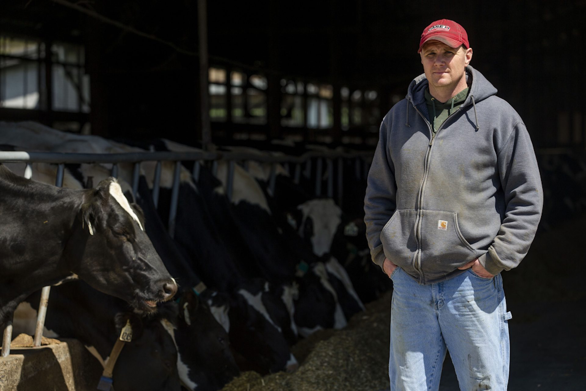 Donny Bartch, owner of Marrimart Farms, has 260 Holstein cows on his Loysville, Pa., family farm, Apr. 11, 2020.