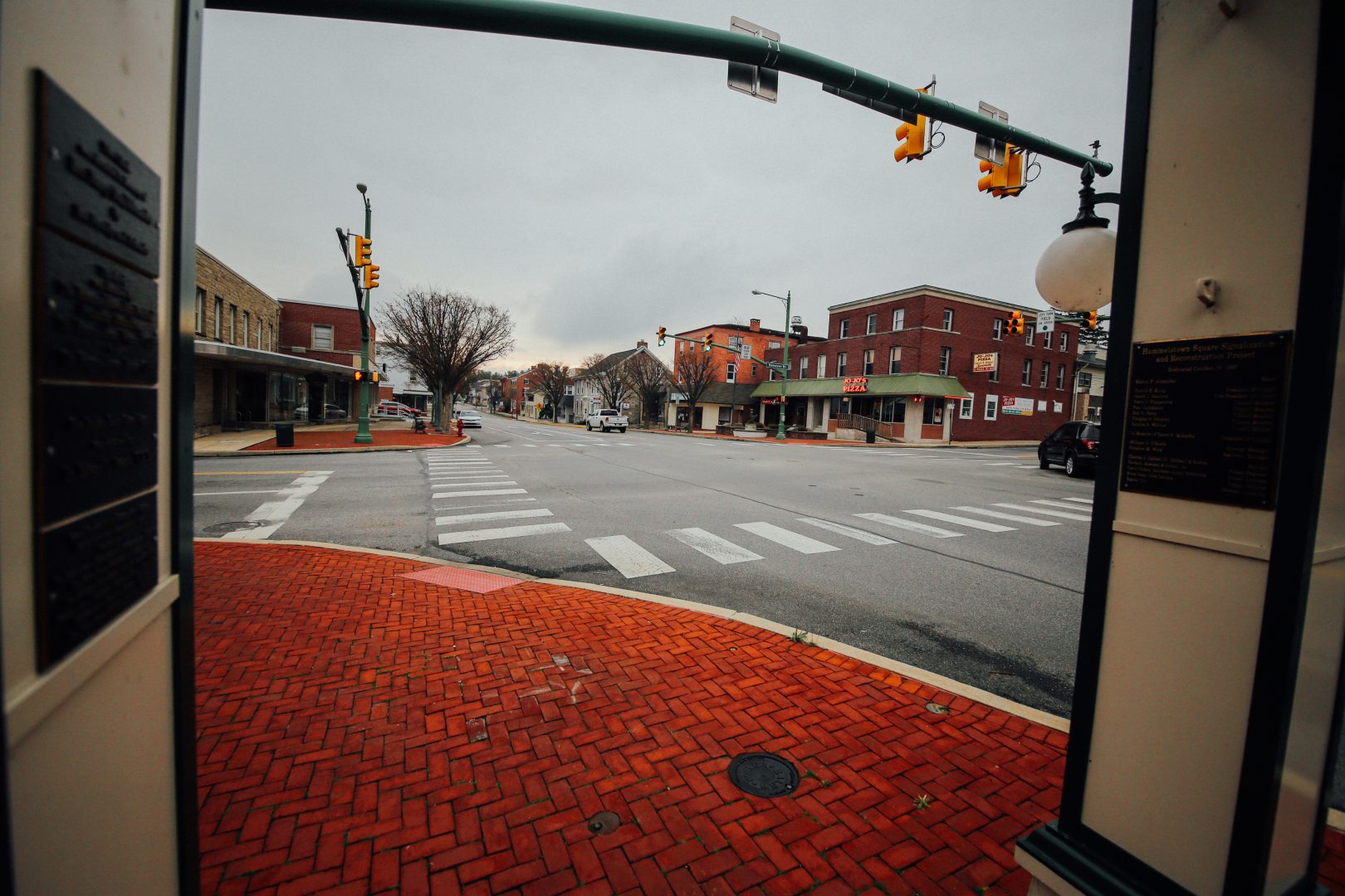 Empty streets in downtown Hummelstown in Dauphin County on April 1, 2020.