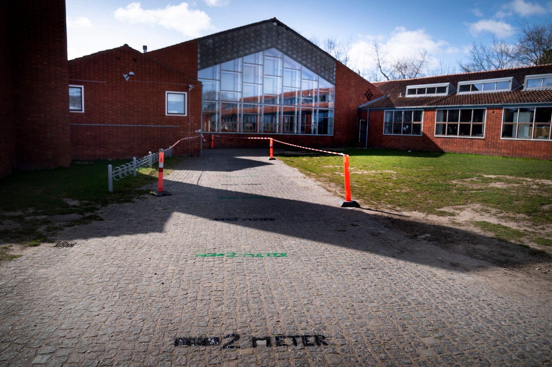 Coronavirus precautions at Stengaard School in Gladsaxe, Denmark.