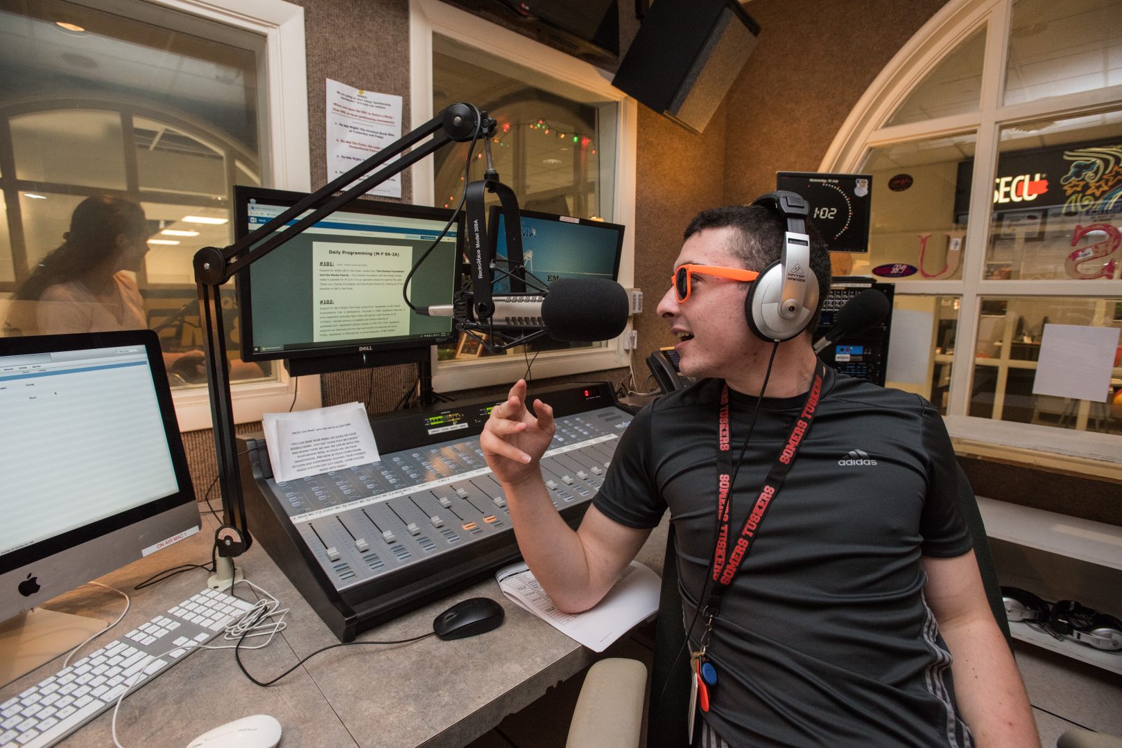 A Susquehanna University student is on-air at WQSU-FM. The coronavirus pandemic forced the school to close the campus. Now, dozens of volunteer students are broadcasting from their homes to keep the community informed on the latest developments.