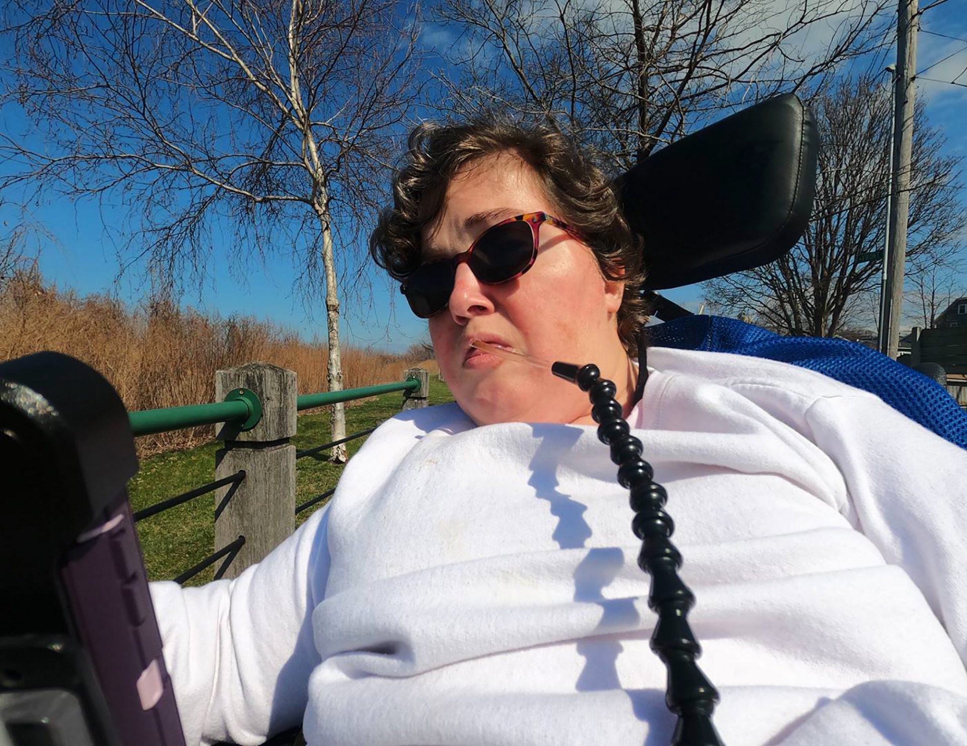 In this March 25, 2020, photo provided by Yvonne Knight, Knight uses the Supplemental Nutrition Assistance Program, or SNAP, to pay for groceries in Erie, Pa. But Knight can't use her SNAP benefits, which millions of Americans rely on, to shop for groceries online, as only a few states allow it and Pennsylvania is not one of them.