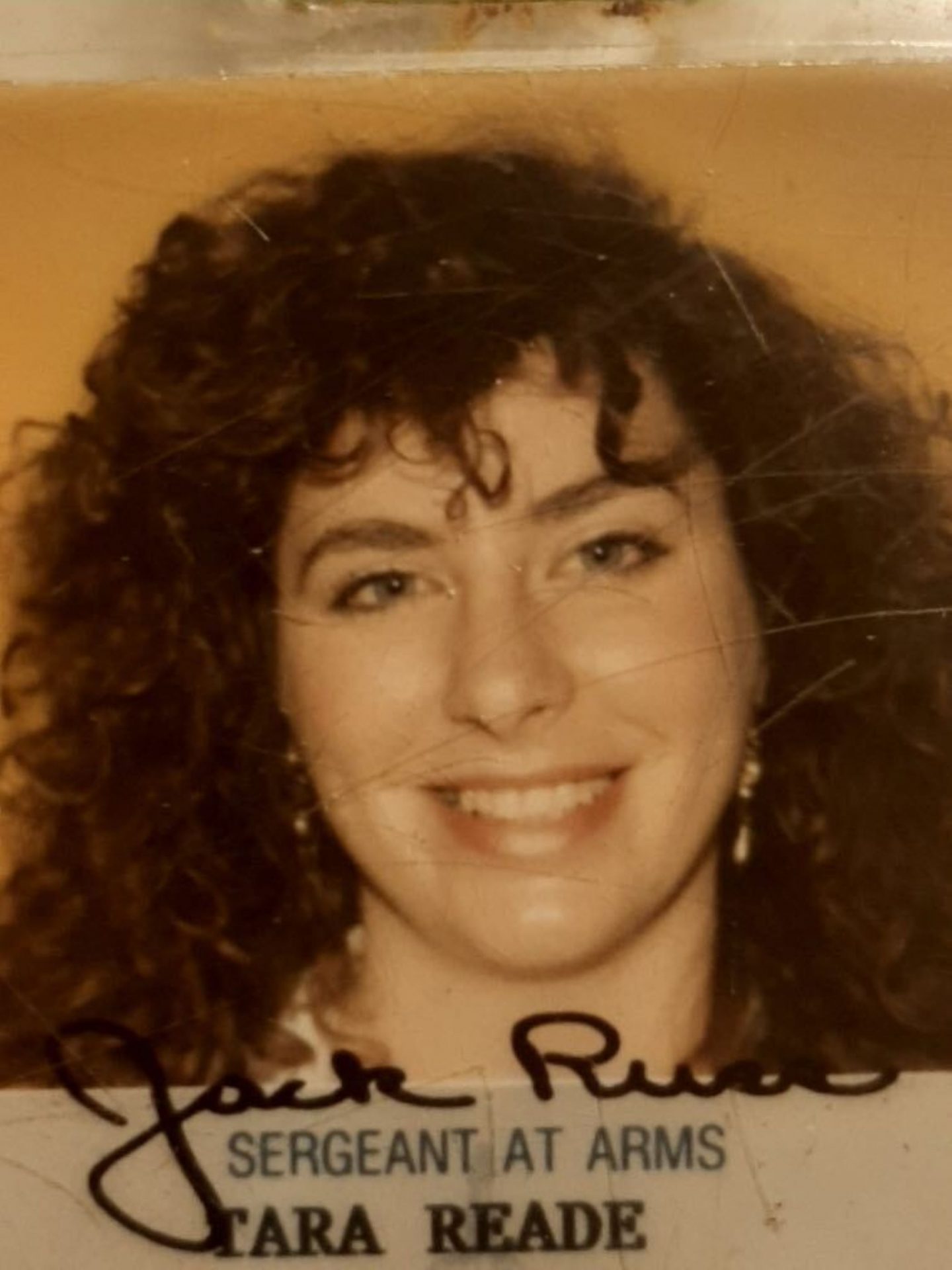 Tara Reade's congressional identification card from the early 1990s. Records show she worked in Joe Biden's Senate office for about nine months.