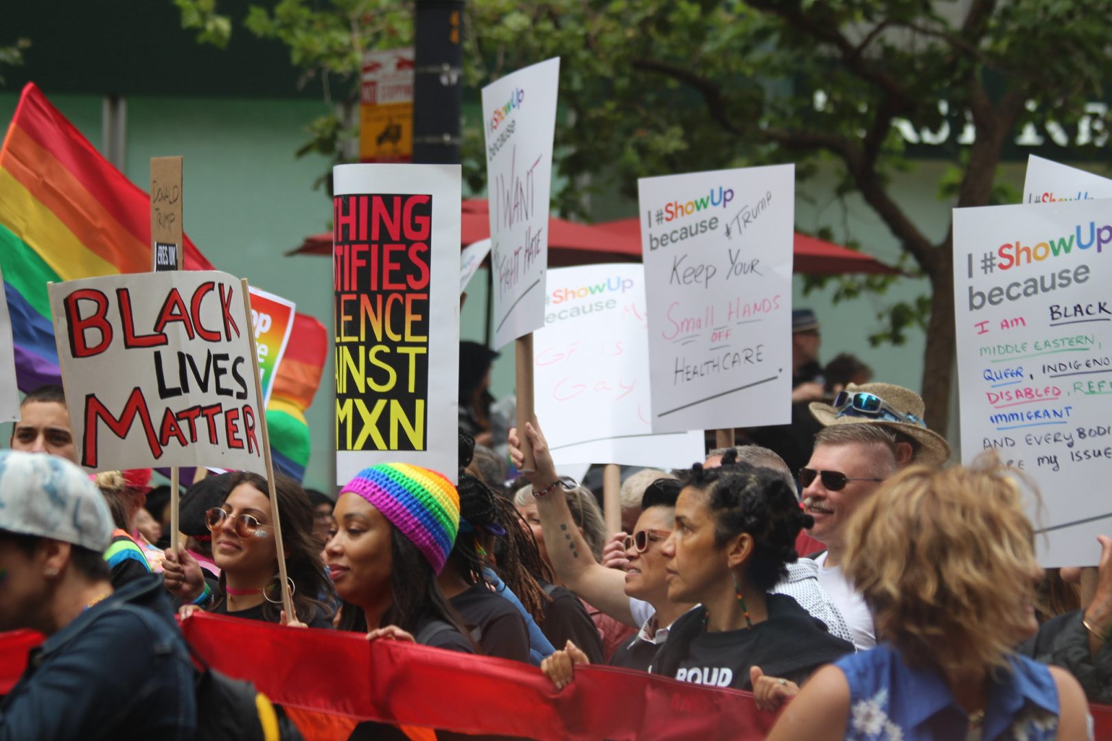 Black Lives Matter protesters at San Francisco Pride in 2017.