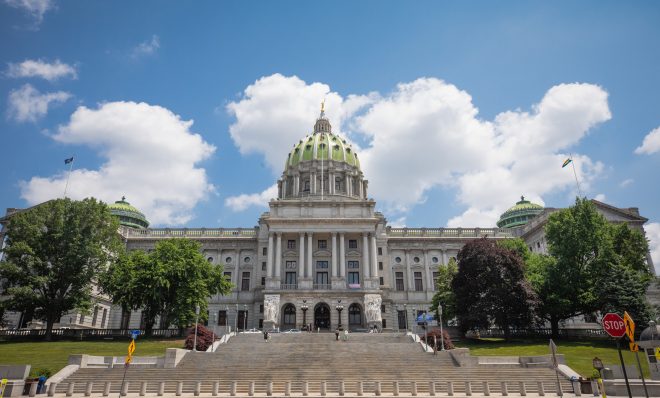 The Pennsylvania State Capitol building on Monday, June 22, 2020.