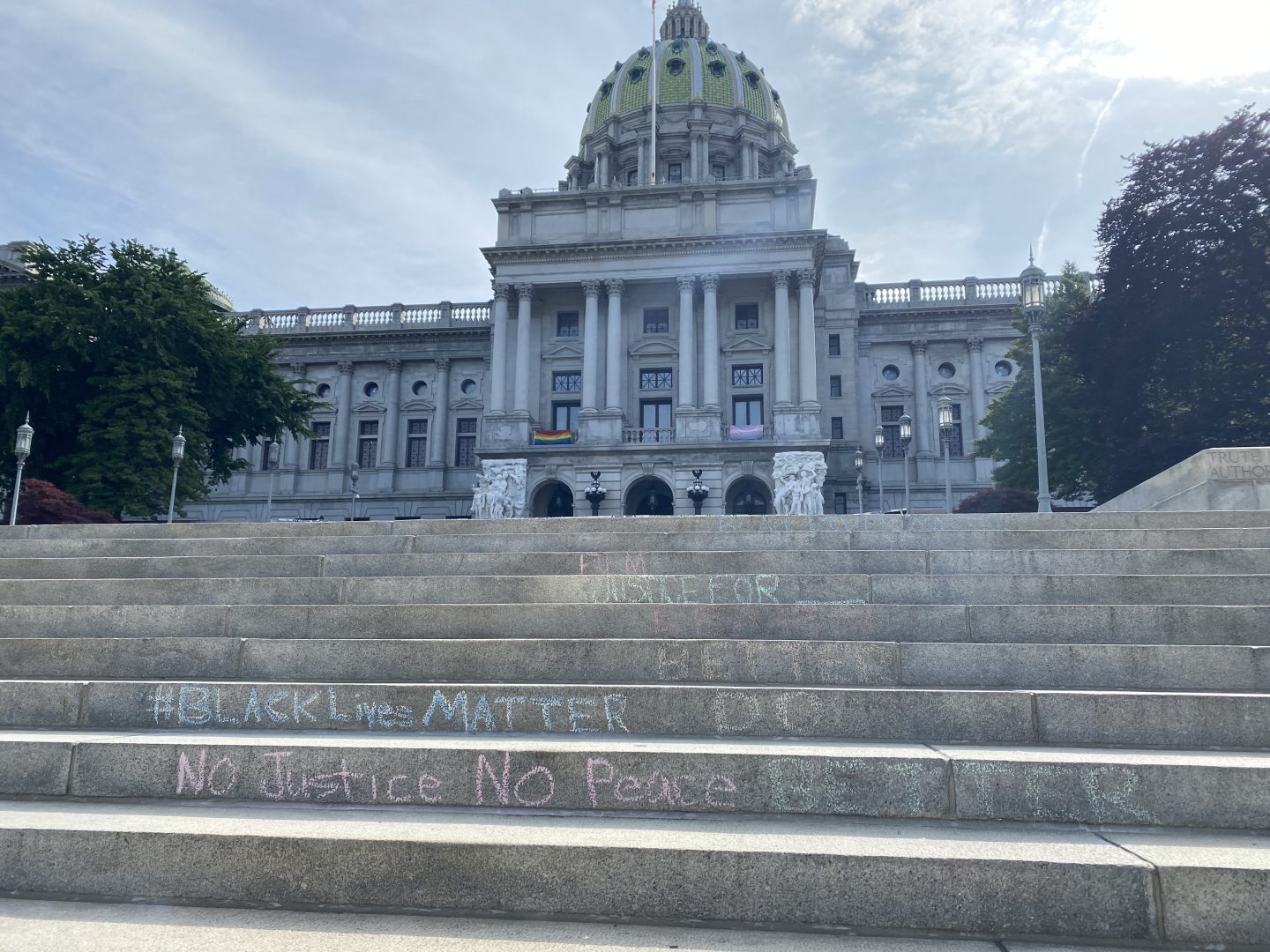 The steps outside the state Capitol on June 15, 2020.