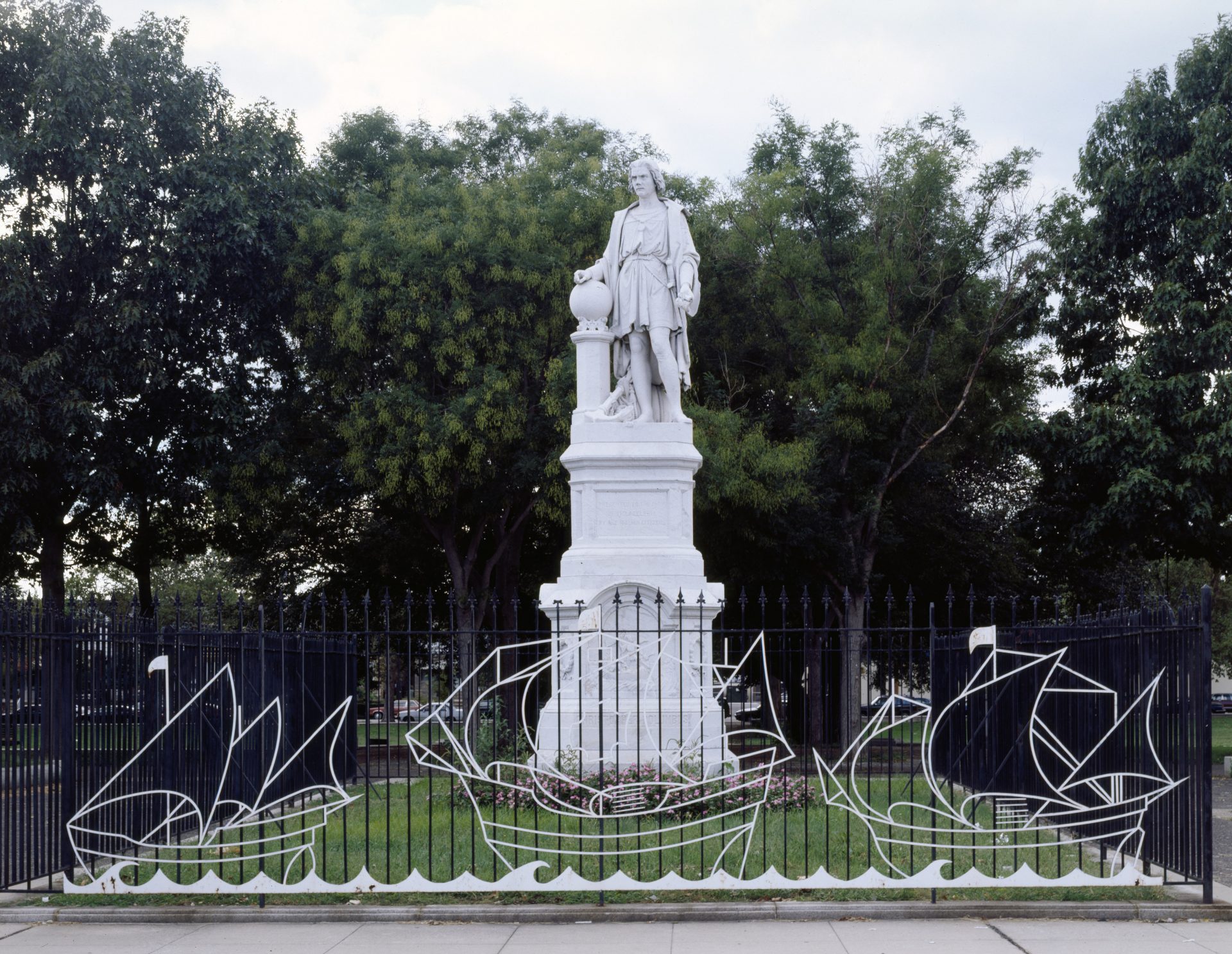 Statue of Christopher Columbus in Marconi Park, Philadelphia, Pennsylvania