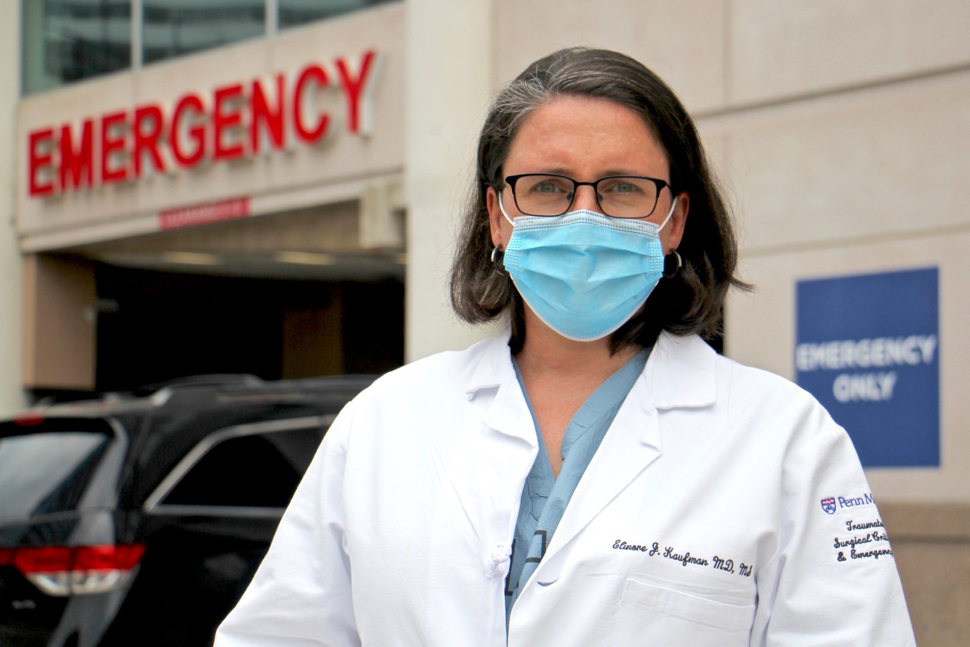 Dr. Elinore Kaufman, a trauma physician at Penn Presbyterian Medical Center, has been contending with two deadly epidemics at the same time: COVID-19 and gun violence.