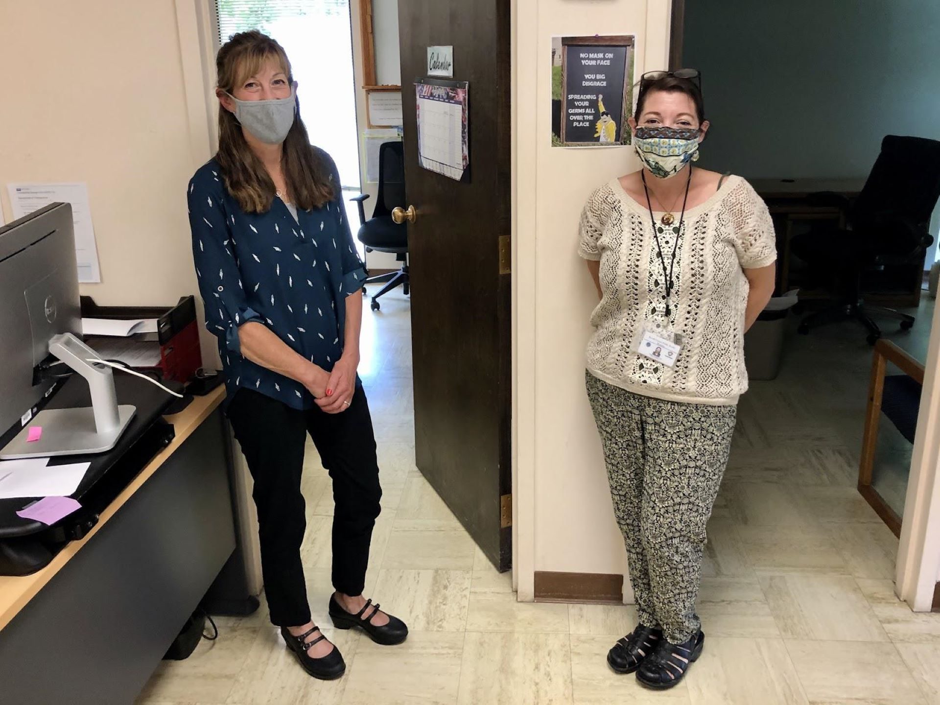 After commissioners in Ravalli County, Mont., said they would not enforce the state's recent mask mandate, public health officer Carole Calderwood (left) submitted her letter of resignation.