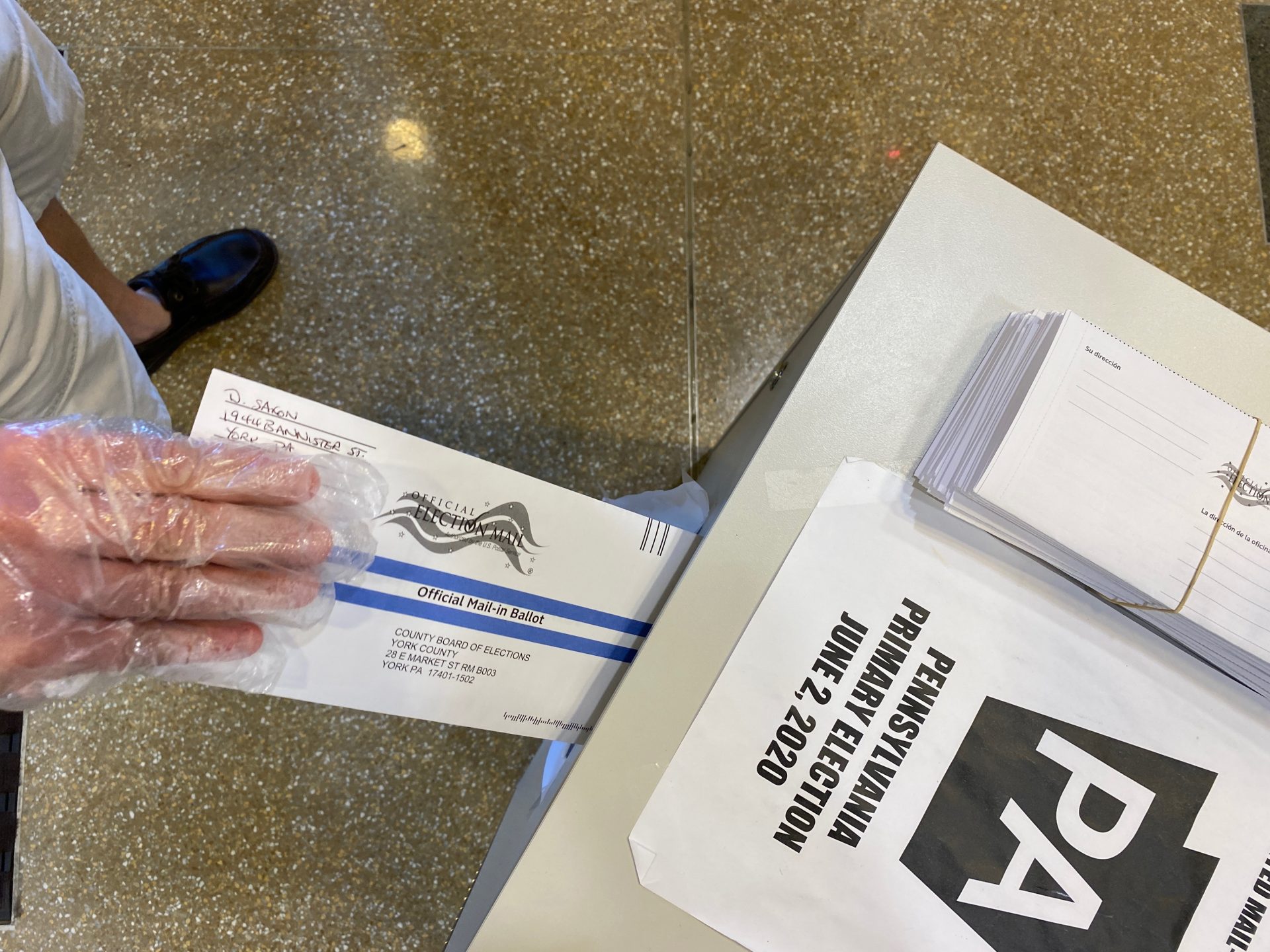 York County offered voters a dropbox for mailed ballots at its government center ahead of the primary June 2. Rules for hand delivering ballots are among issues at the focus of a federal lawsuit over Pennsylvania's election procedures filed by President Donald Trump's re-election campaign. The case is but one source of uncertainty complicating state election code reforms and planning by counties for November.
